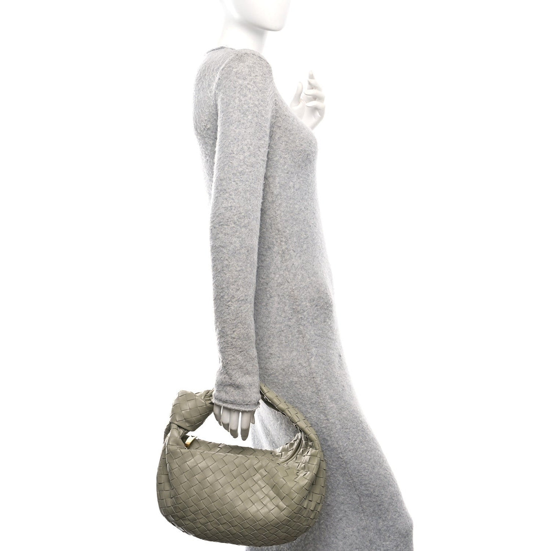 Nappa Intrecciato Teen Jodie Hobo Travertine