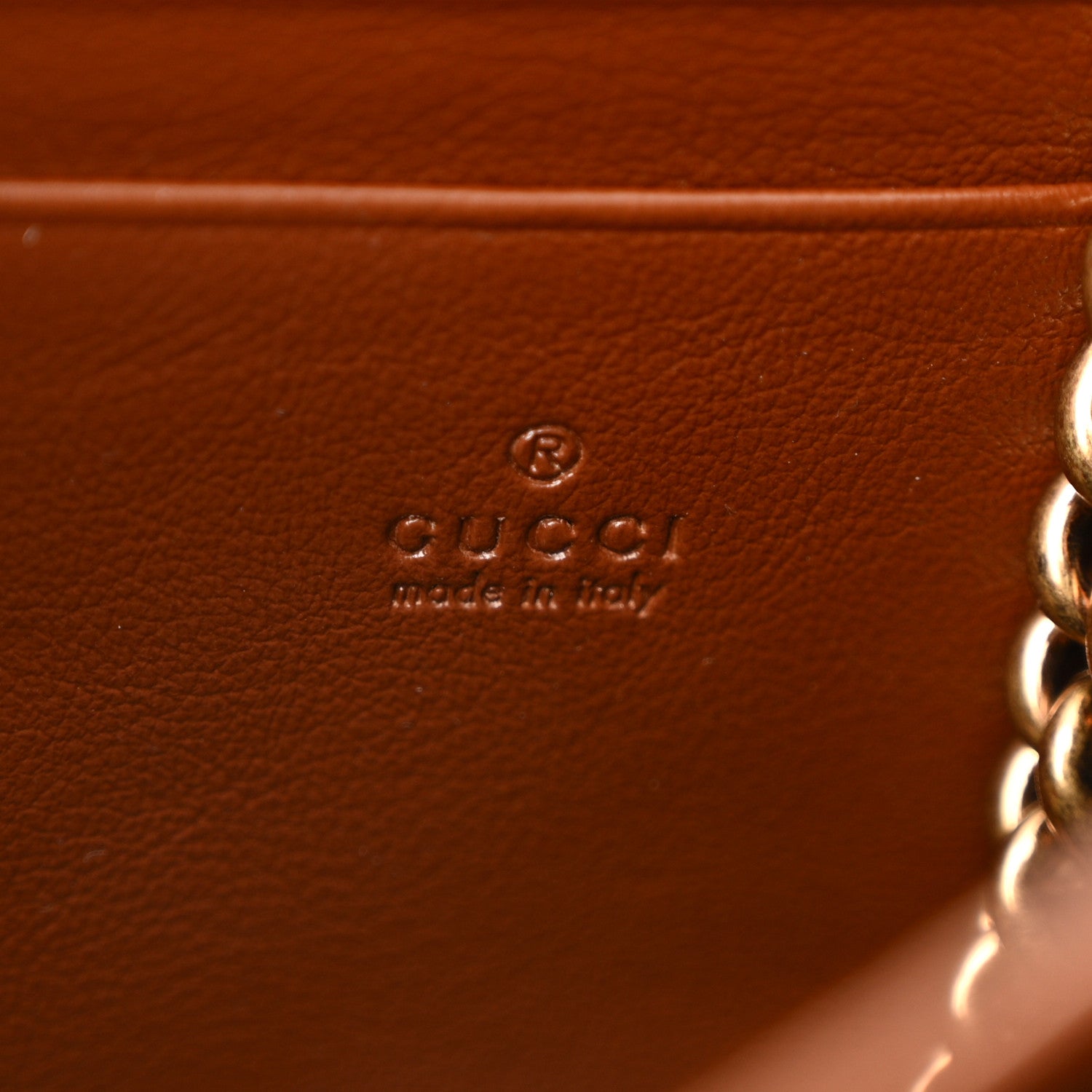 Azalea Calfskin Matelasse Diagonal GG Marmont Chain Wallet Cuir