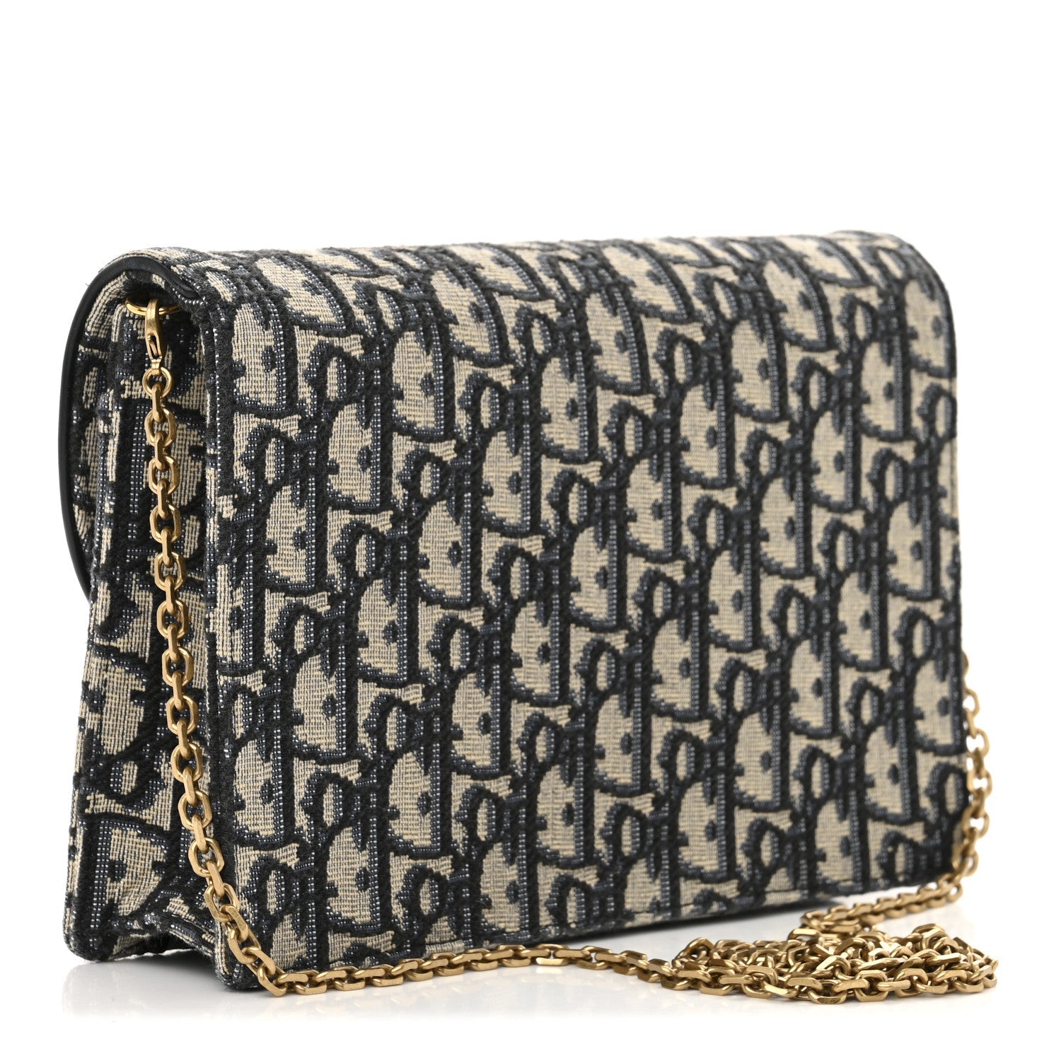 Oblique Saddle Chain Pouch Blue