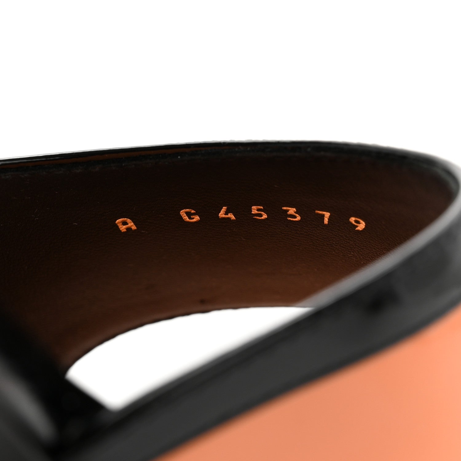 Patent Calfskin Mules 37.5 Orange Black