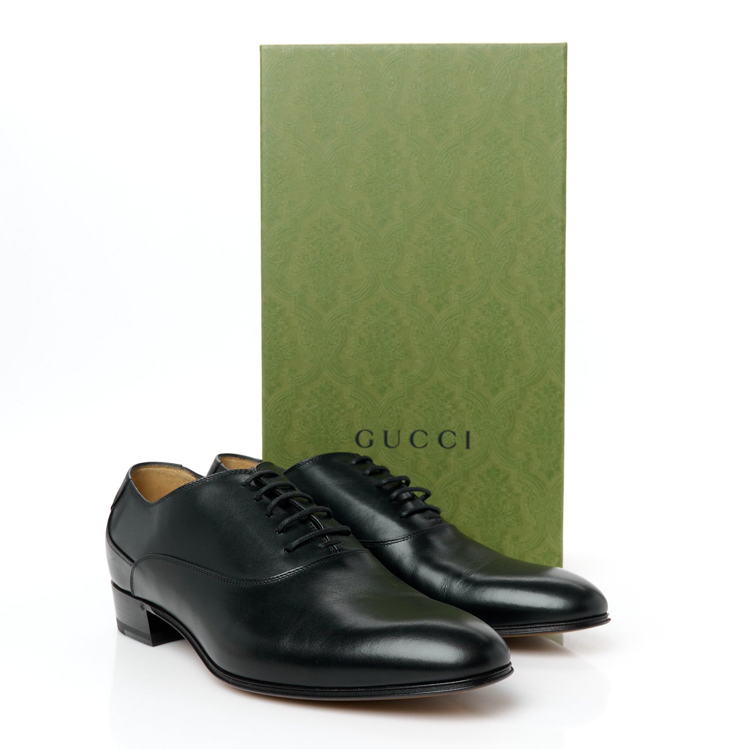 New Waxed Calfskin Mens Oxfords 8.5 Black