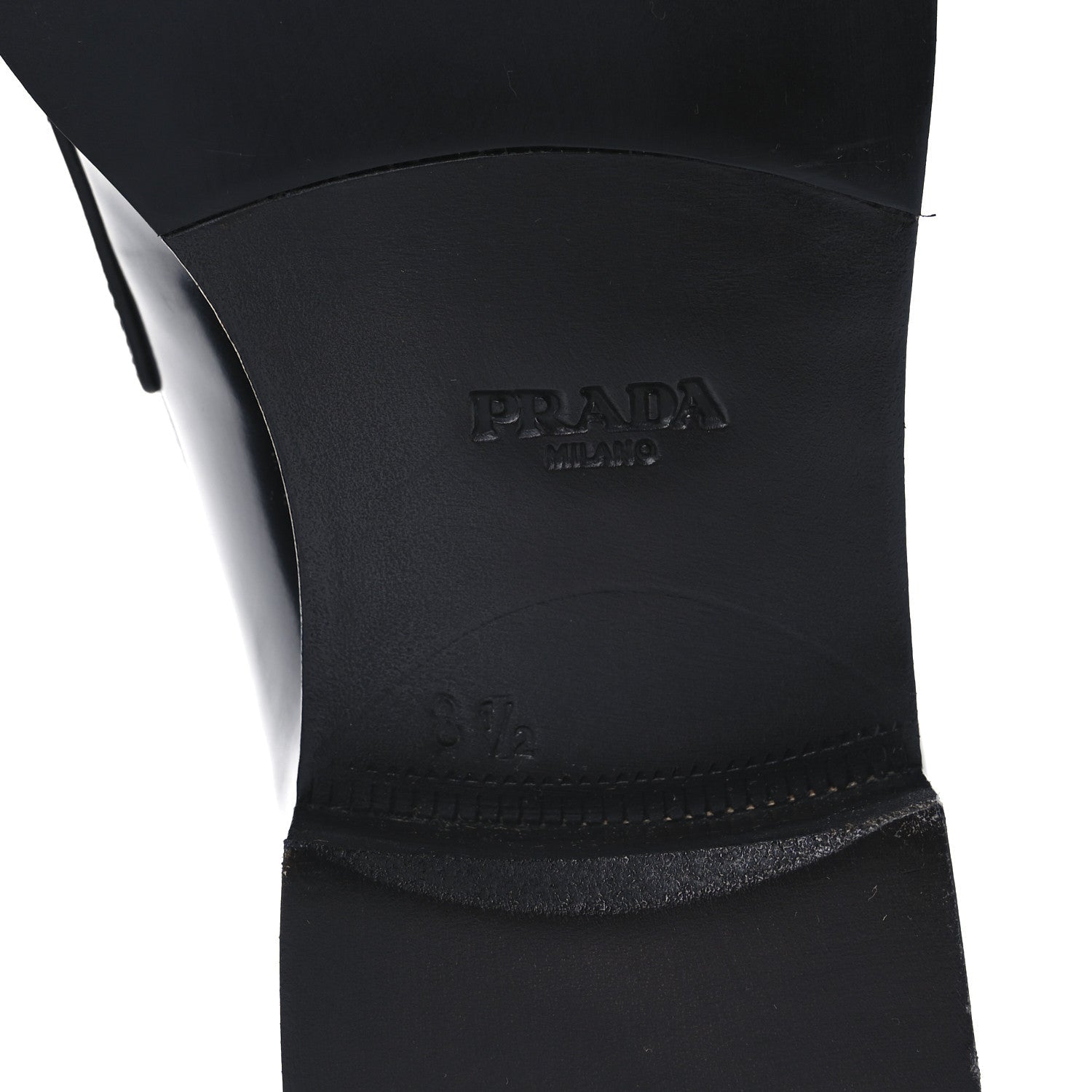 Spazzolato Fume Metal Triangle Logo Mens Loafers 8.5 Black