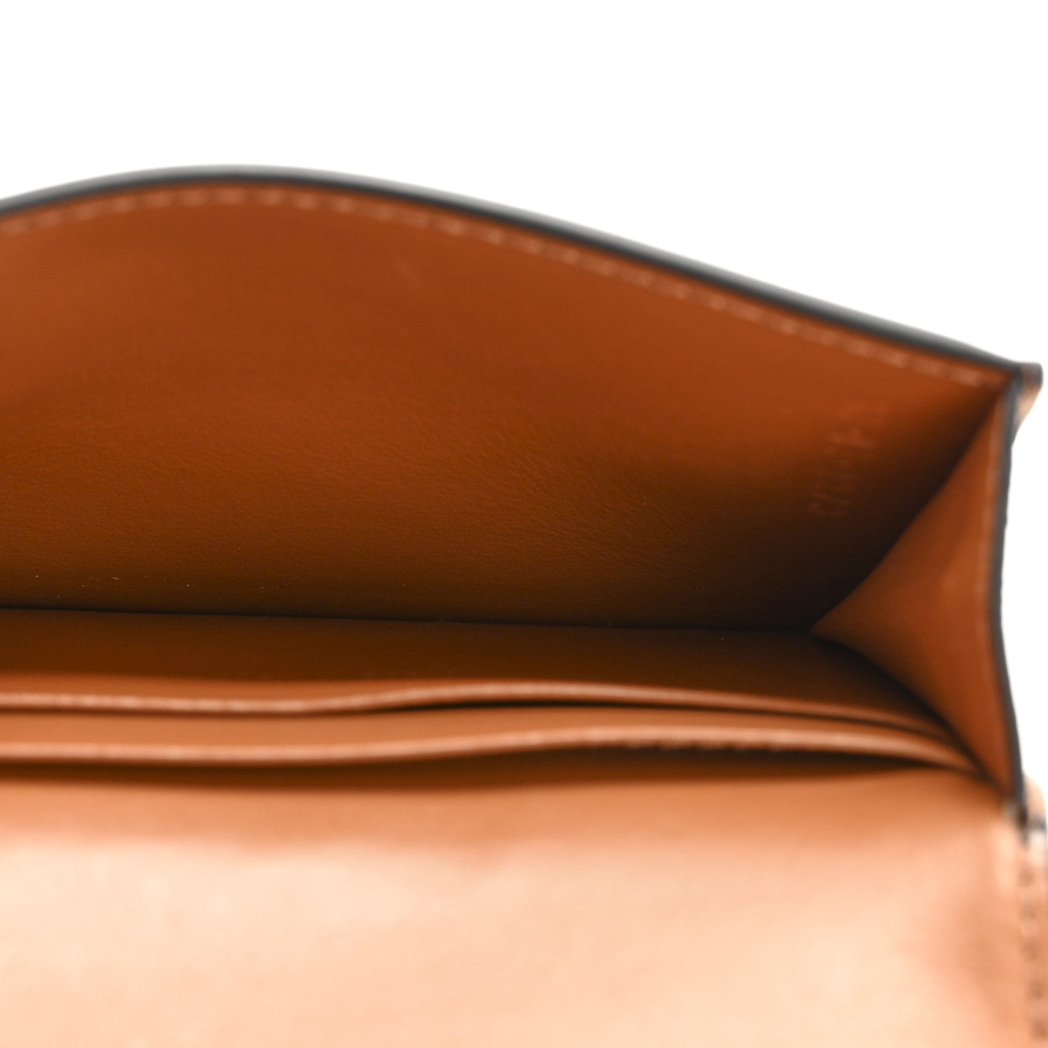 Triomphe Canvas Calfskin Flap Card Holder Tan