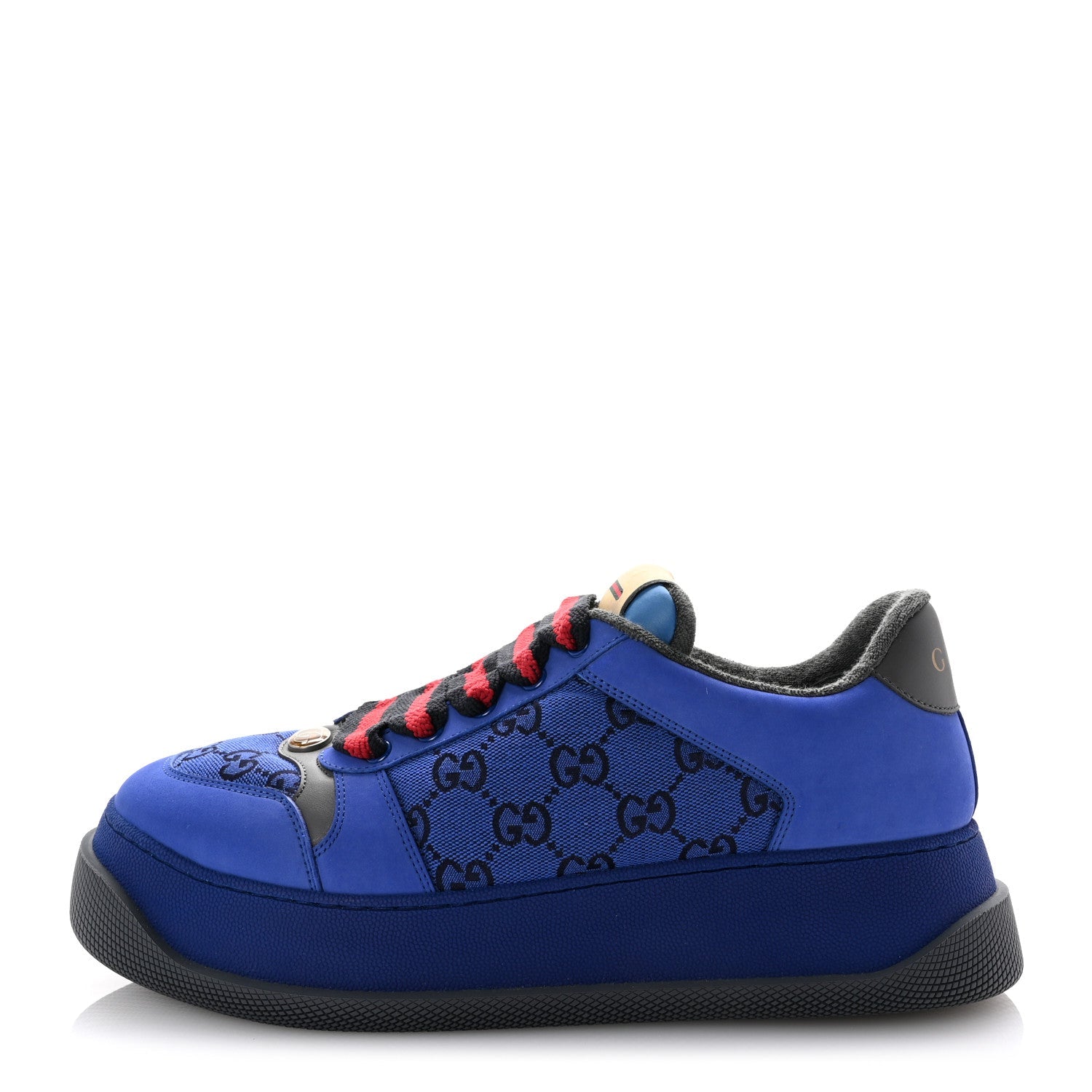 Monogram Nubuck Miro Soft Calfskin Mens Screener 50mm Sneakers 9.5 Imperial Blue Graphite Grey