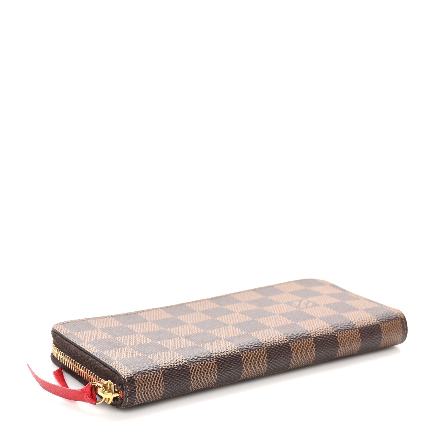 Damier Ebene Clemence Wallet Cherry
