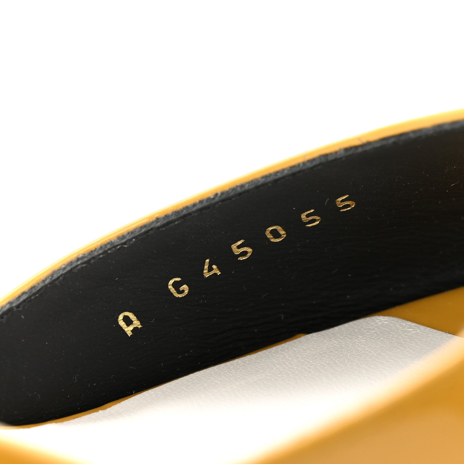 Patent CC Ankle Strap Sandals 37.5 Yellow