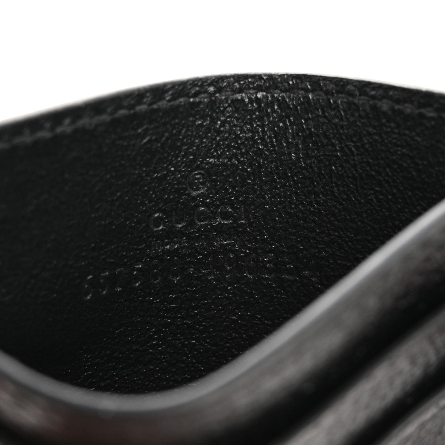 Calfskin Boar Effect GG Marmont Card Holder Black