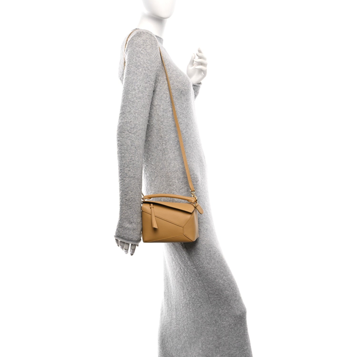 Calfskin Mini Puzzle Edge Bag Sahara