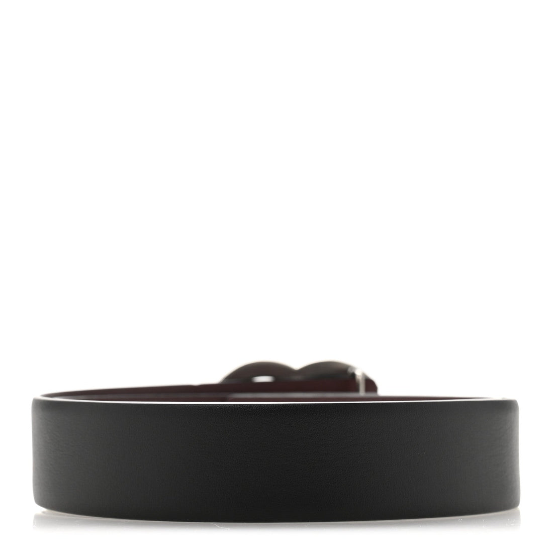Calfskin CC Reversible Belt 70 Black Burgundy
