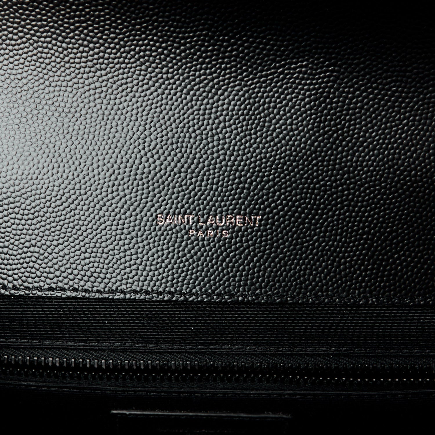 Grain De Poudre Textured Mixed Matelasse Large Triquilt Monogram Monochrome Satchel Black