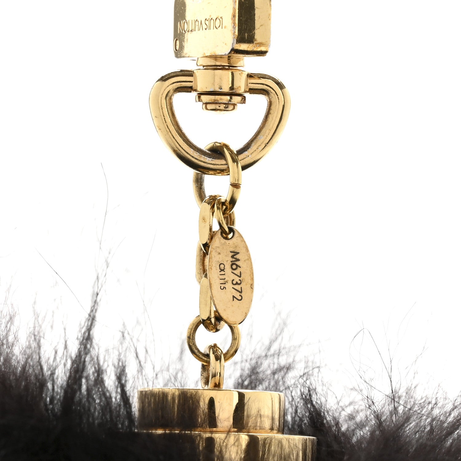 Mink Fur Fluffy Bag Charm Black