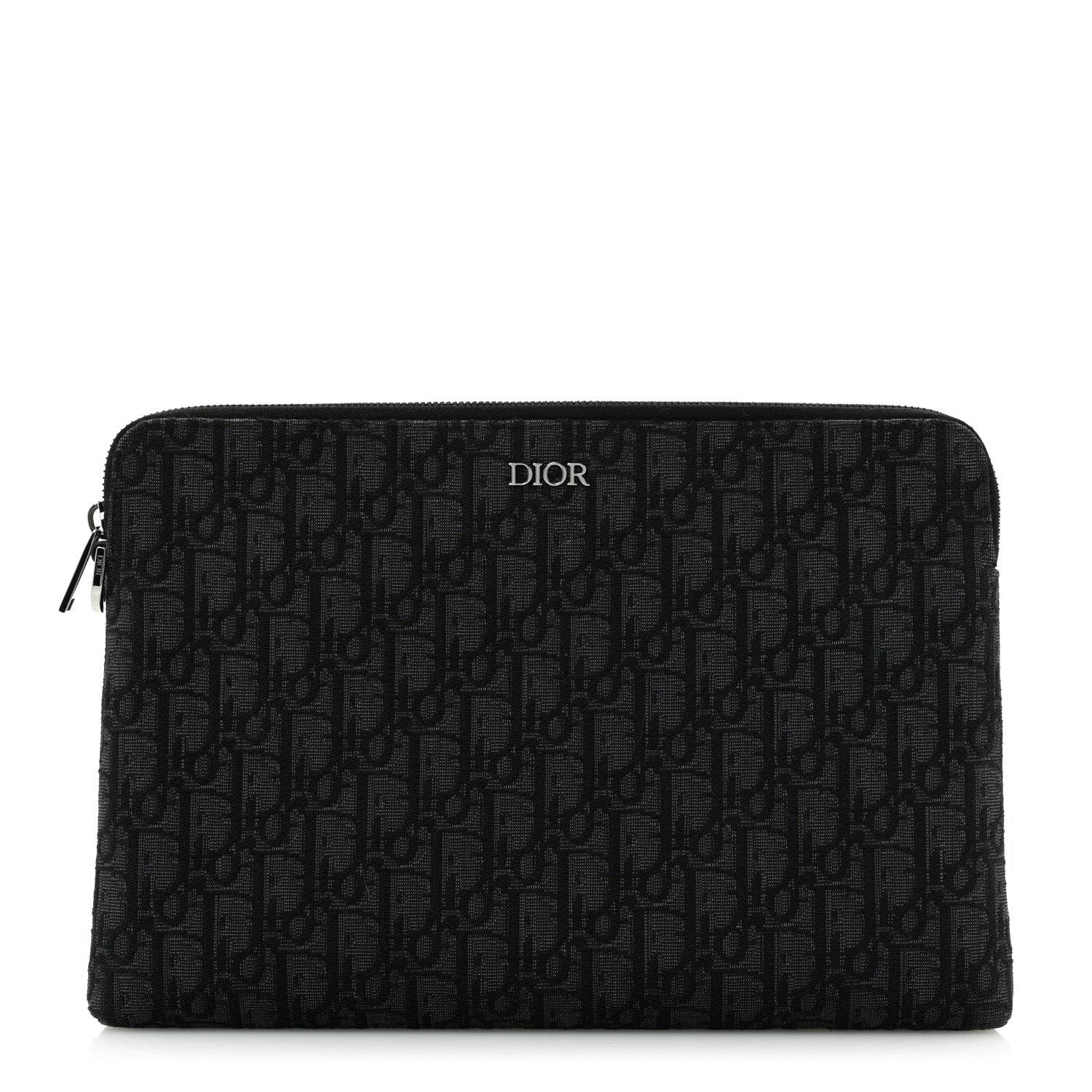 Oblique A4 Zipped Pouch Black