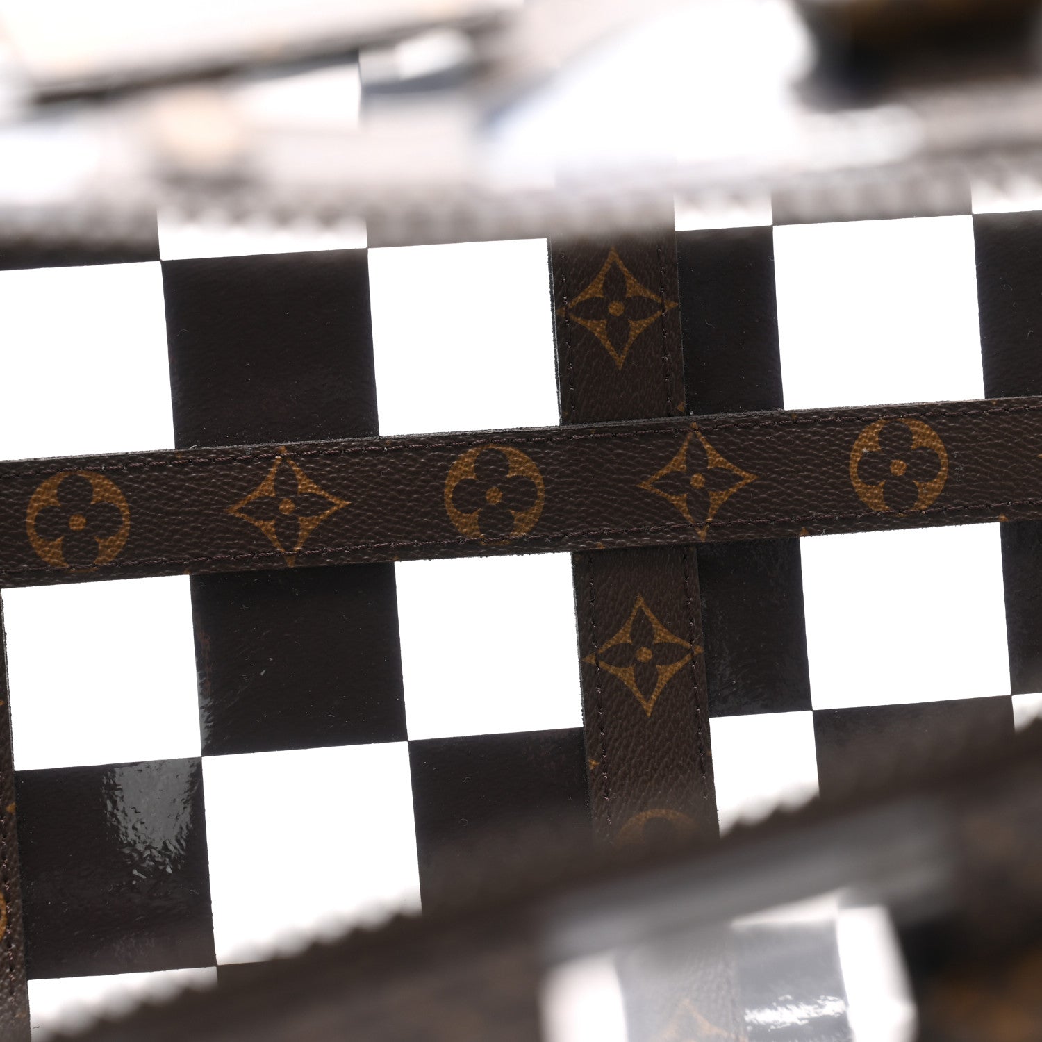 PVC Monogram Chess Keepall Bandouliere 50