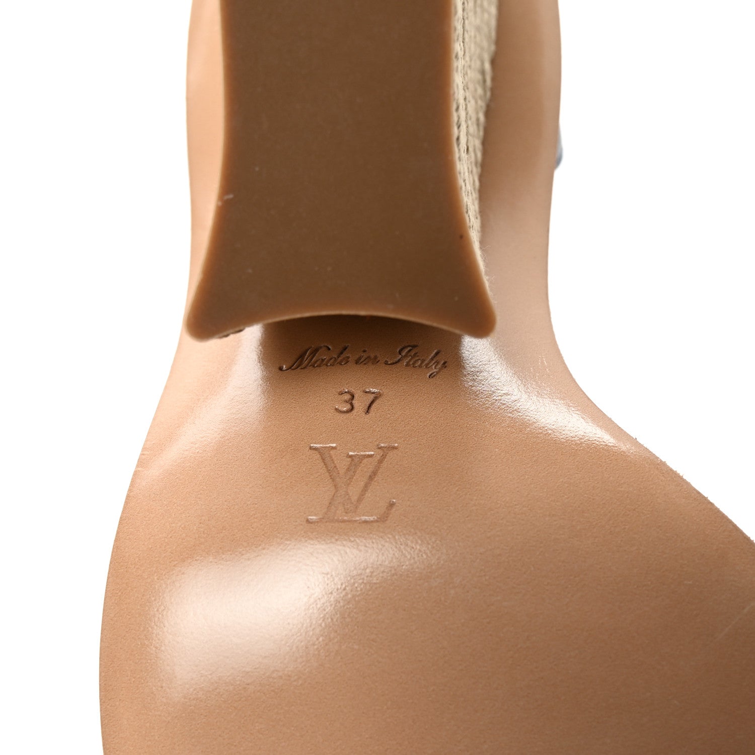 Monogram Denim Maia Wedge Sandal 37