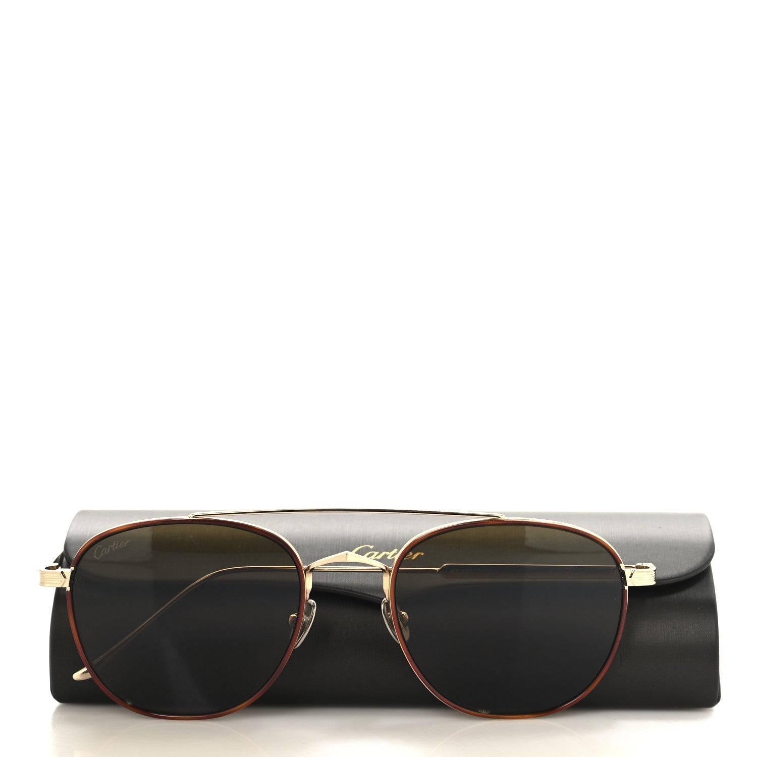 Metal C De Cartier Sunglasses Gold Brown