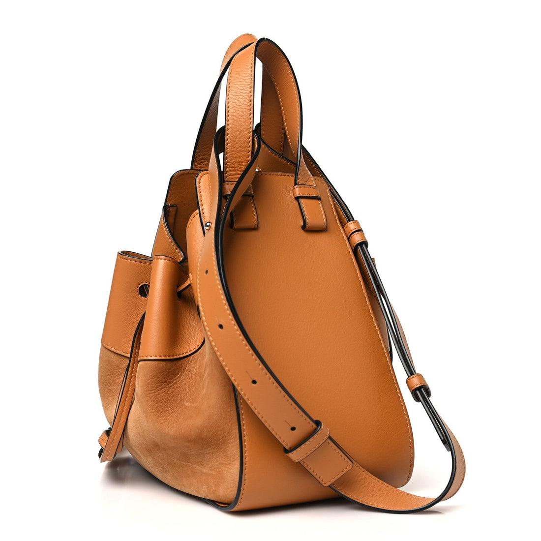 Calfskin Nubuck Small Hammock Shoulder Bag Honey