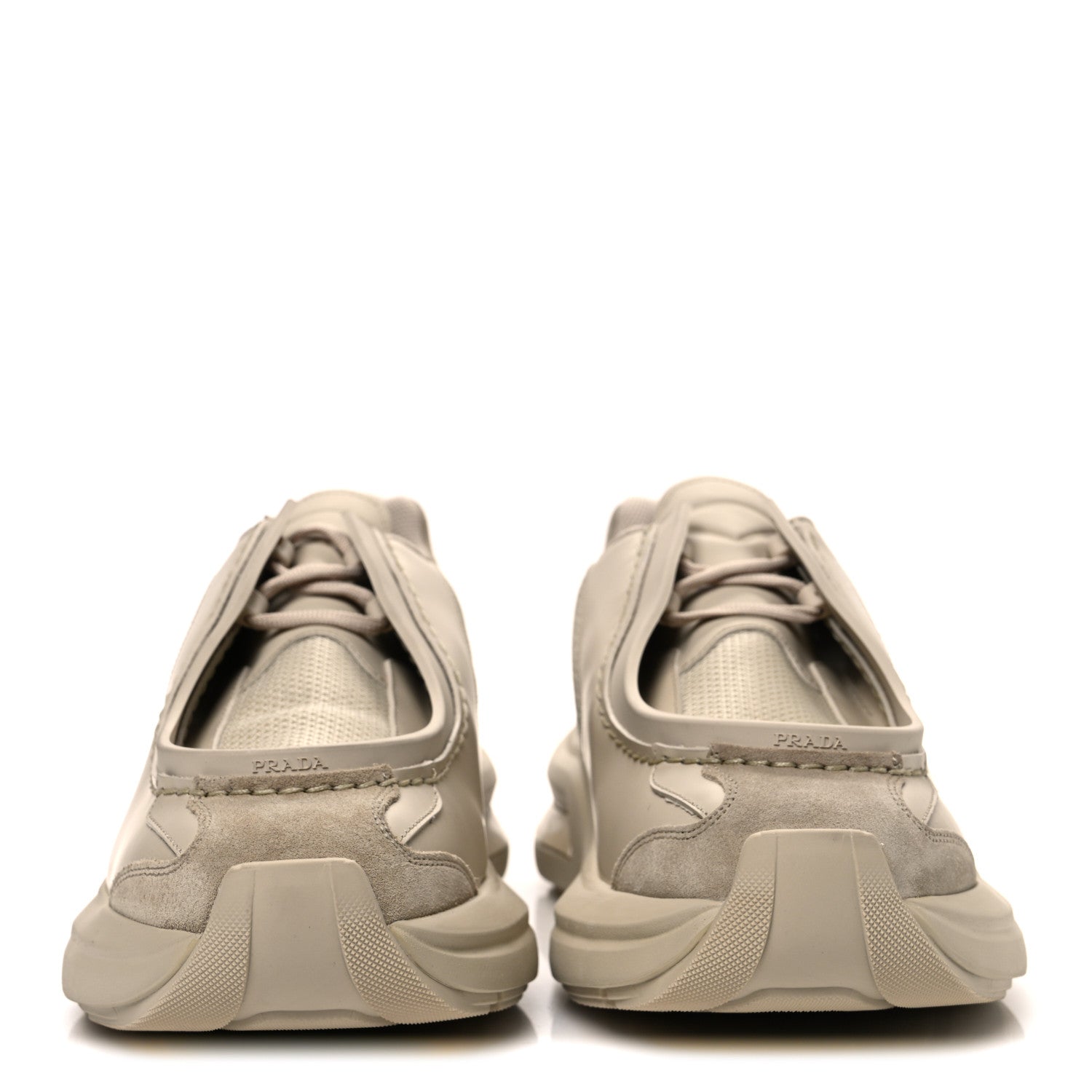 Brushed Calfskin Mens Systeme Sneakers 10.5 Beige