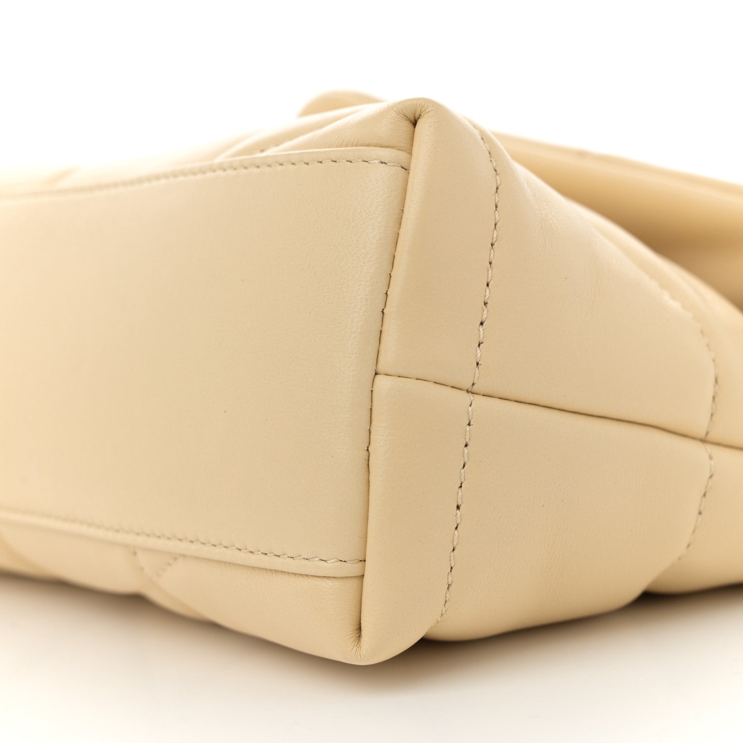 Lambskin Quilted Toy Loulou Puffer Monogram Chain Satchel  Jaune Pale