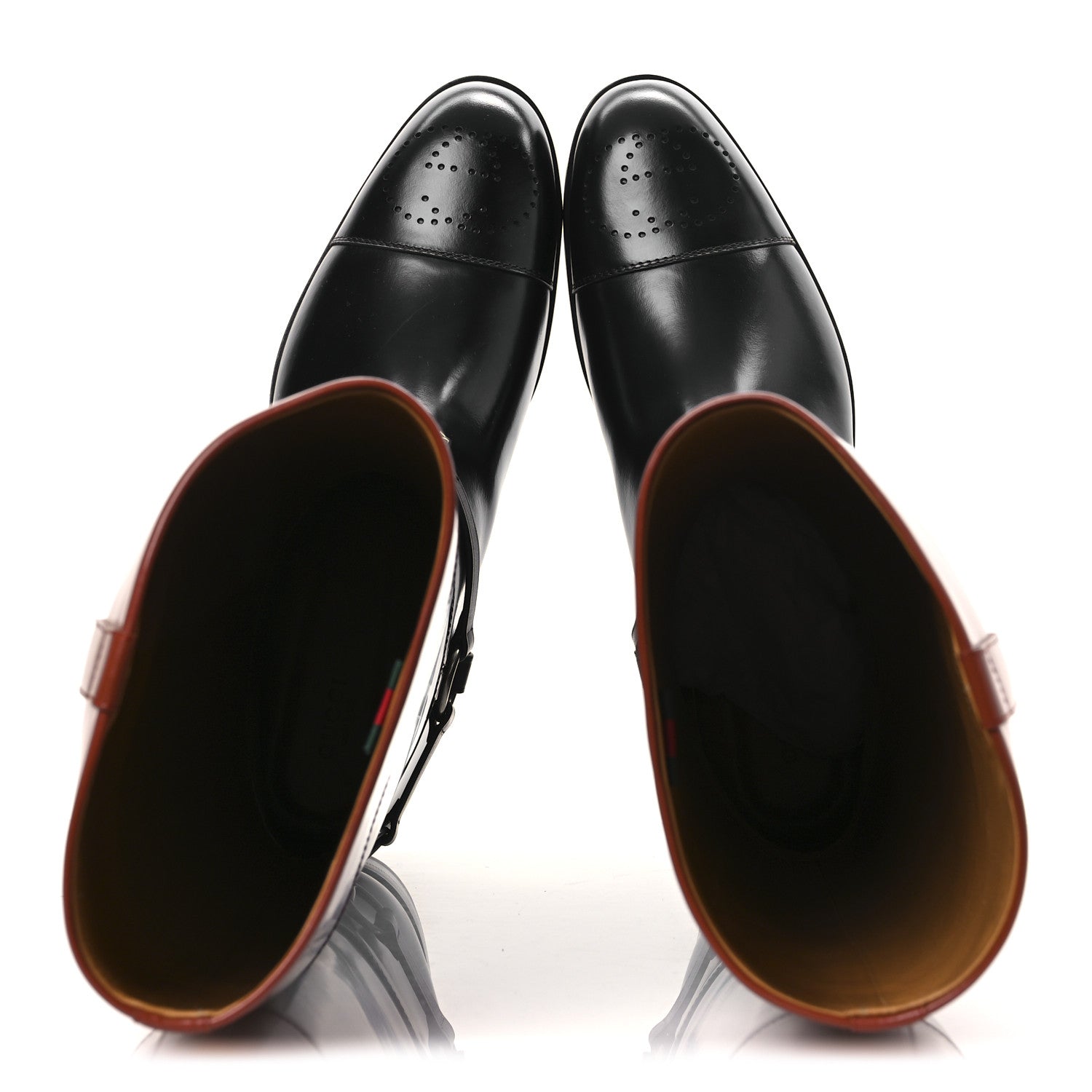 Cordovan Lux Mens Zelda Harness Riding Boots 10.5 Black Amber Honey