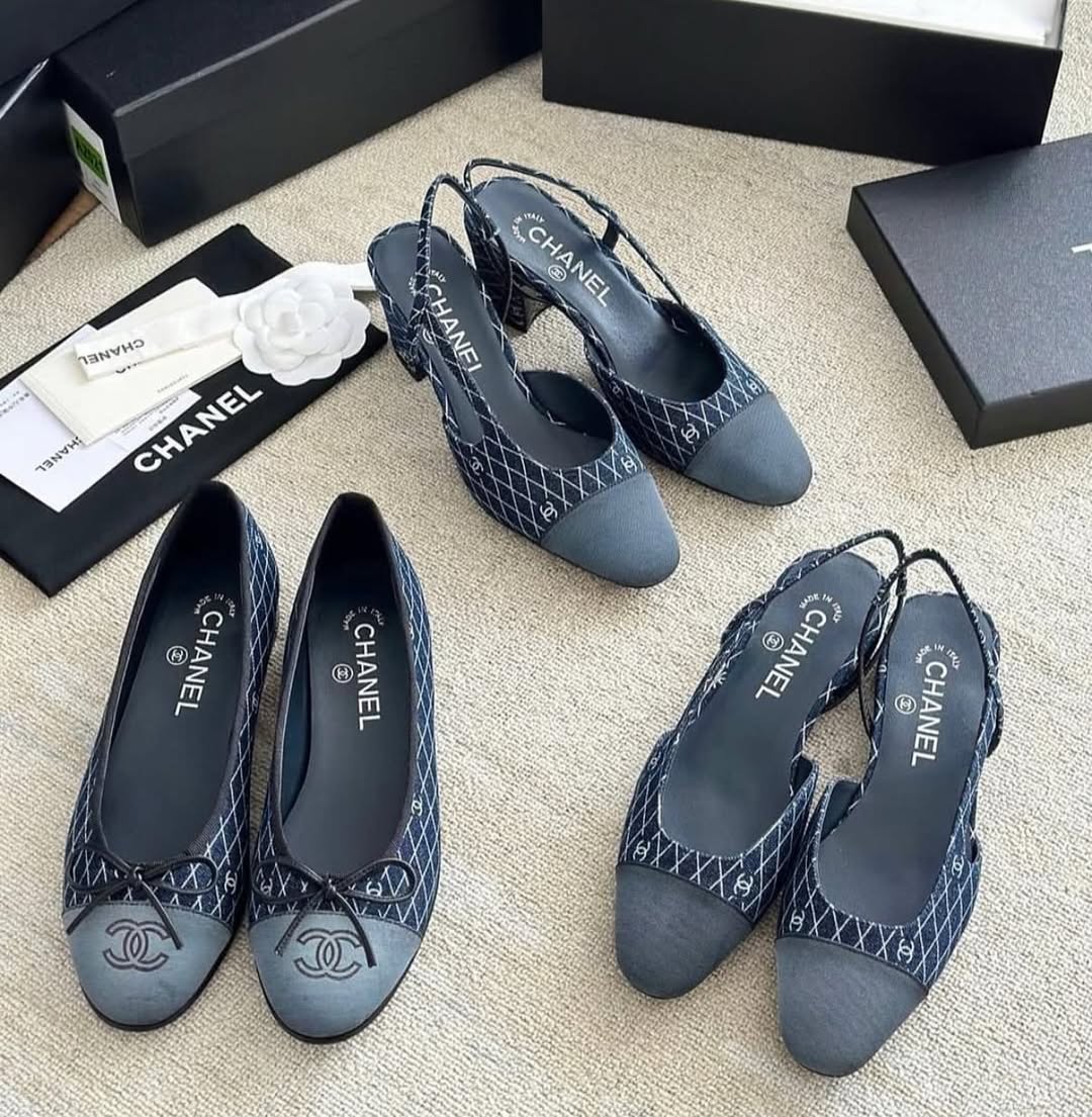 CC 25P Blue Black Quilted Denim