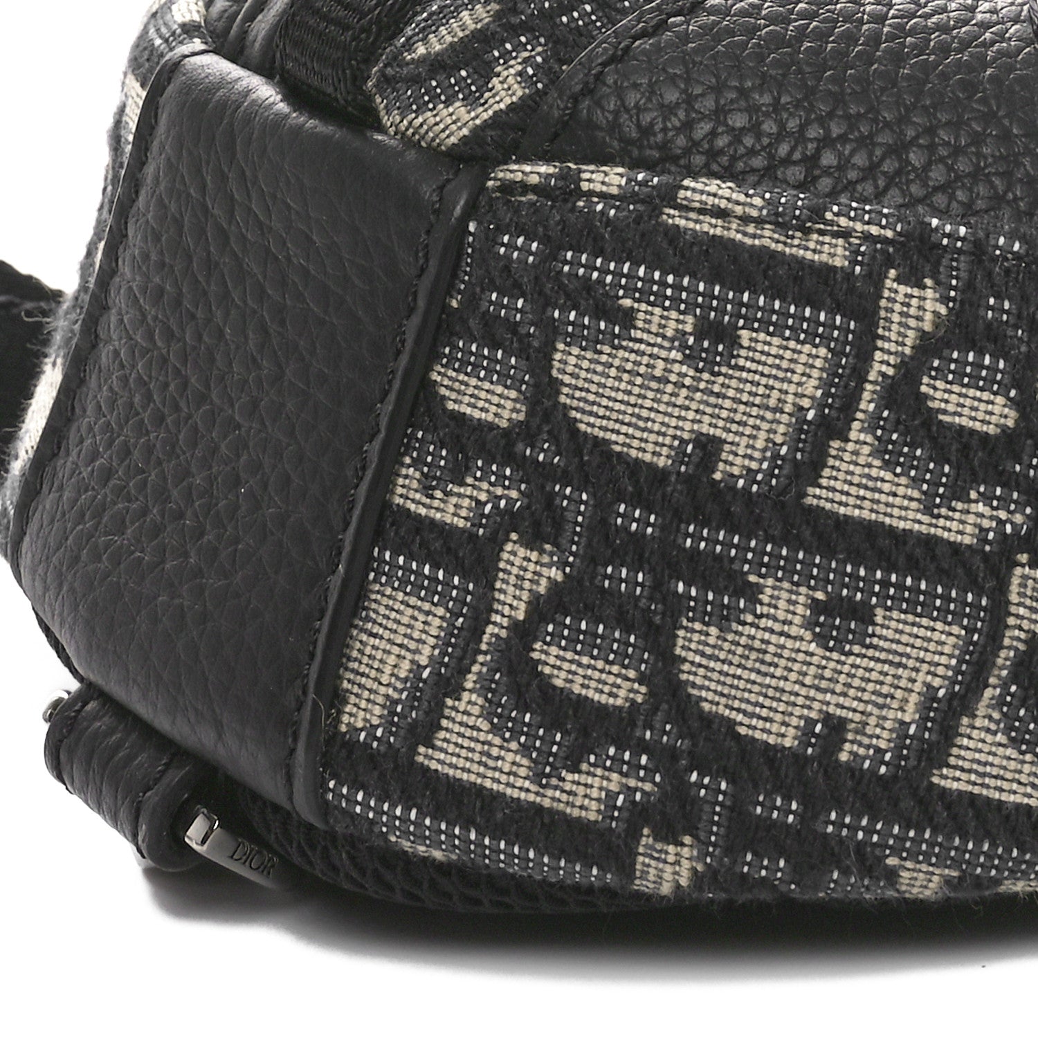 Grained Calfskin Oblique Scarab Sling Bag Blue Black