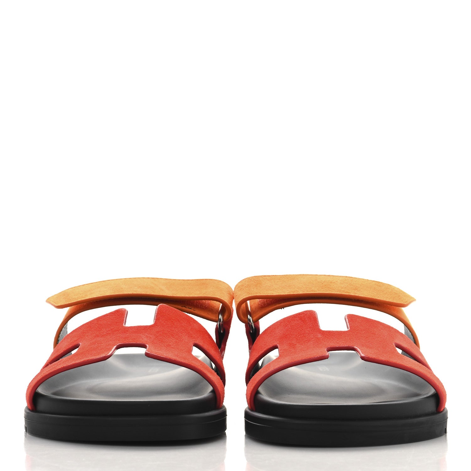 Suede Goatskin Womens Chypre Sandals 37.5 Rouge Ecarlate Sunset