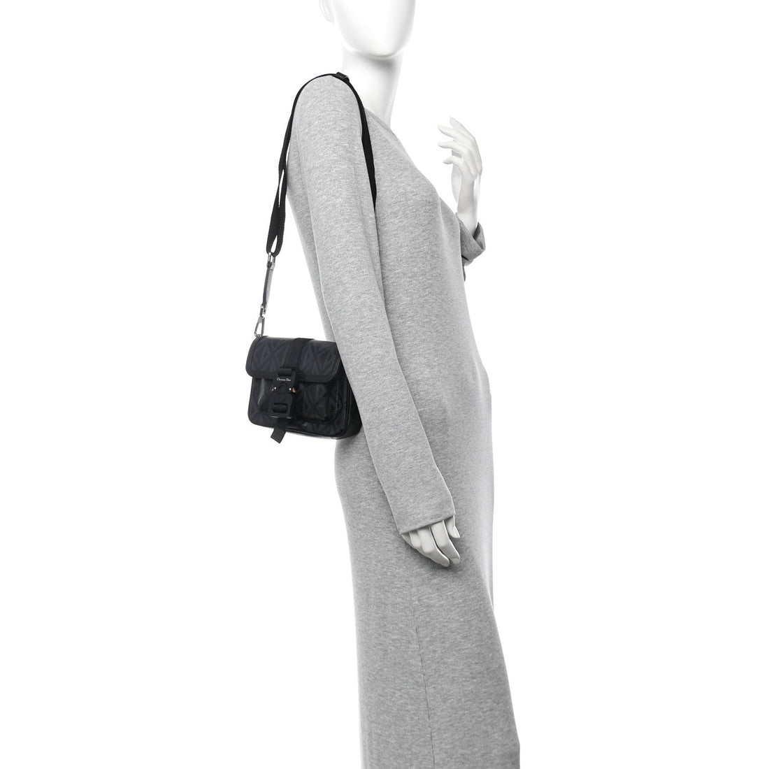 Coated Canvas CD Diamond Mini Hit The Road Bag Black