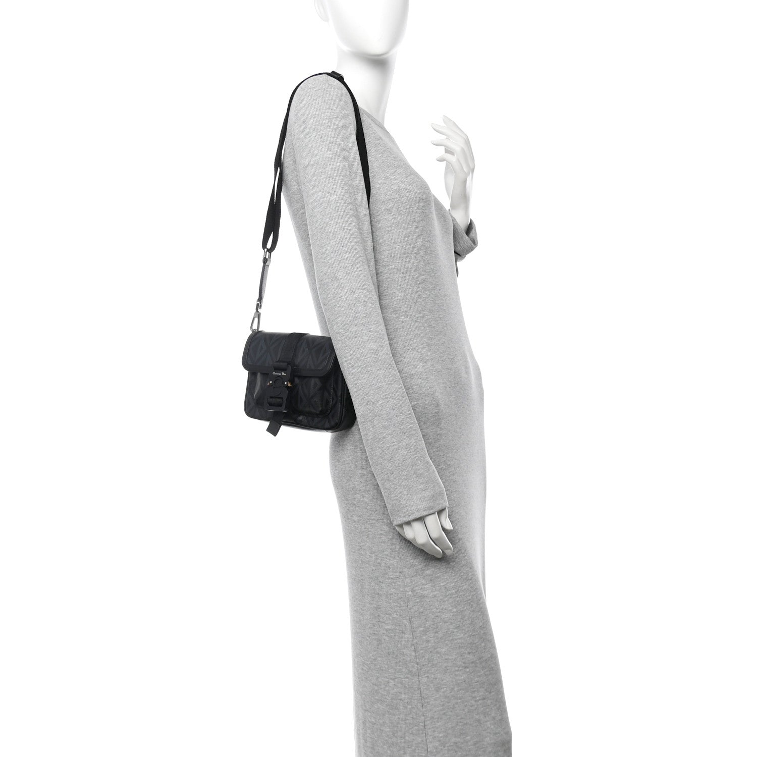 Coated Canvas CD Diamond Mini Hit The Road Bag Black