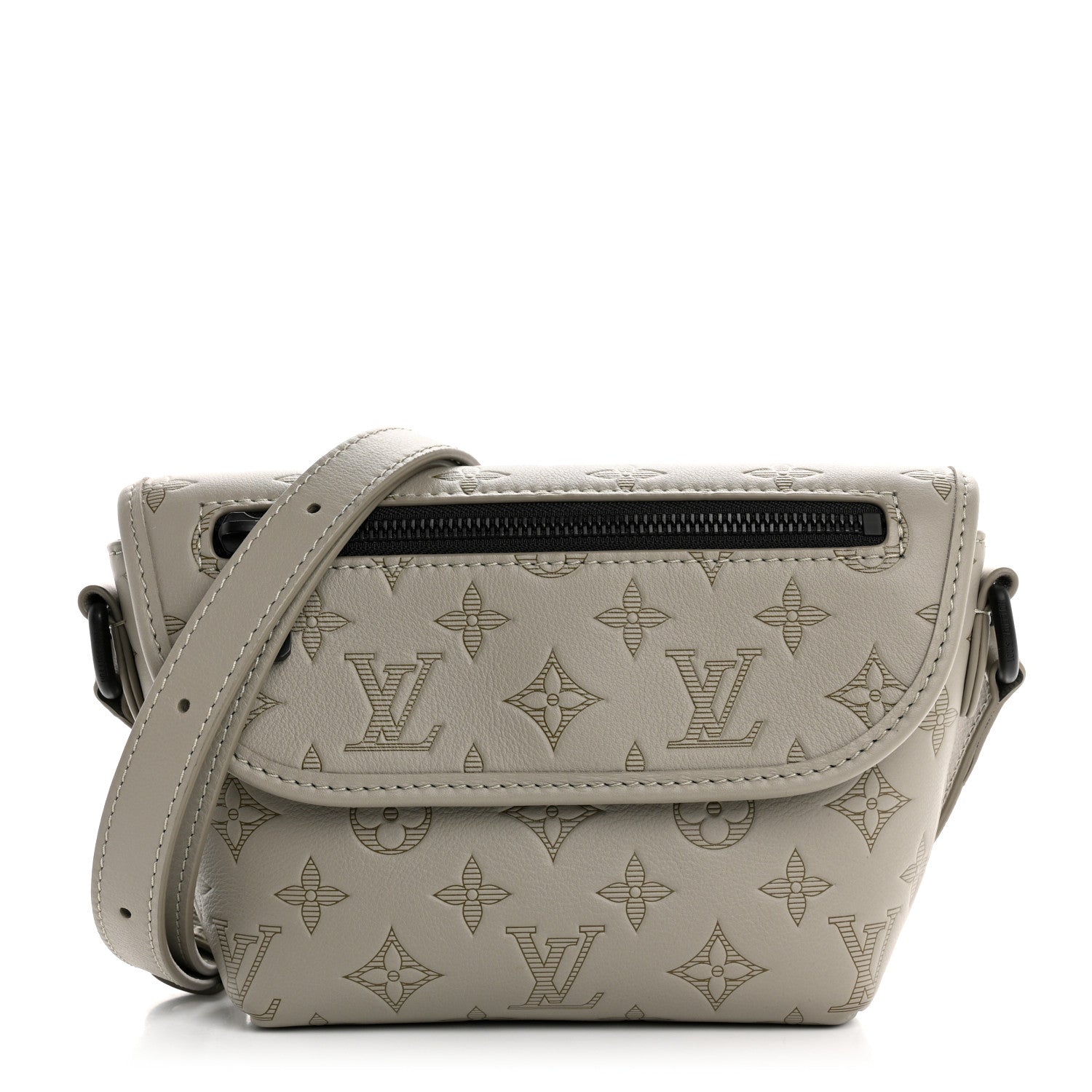 Calfskin Monogram Shadow Pulse Wearable Wallet Sand