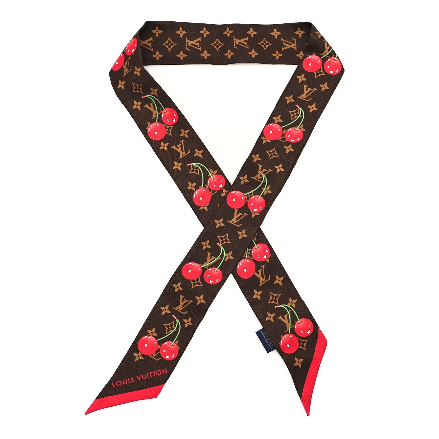 LV X TM Silk Monogram Cerises Bandeau Brown