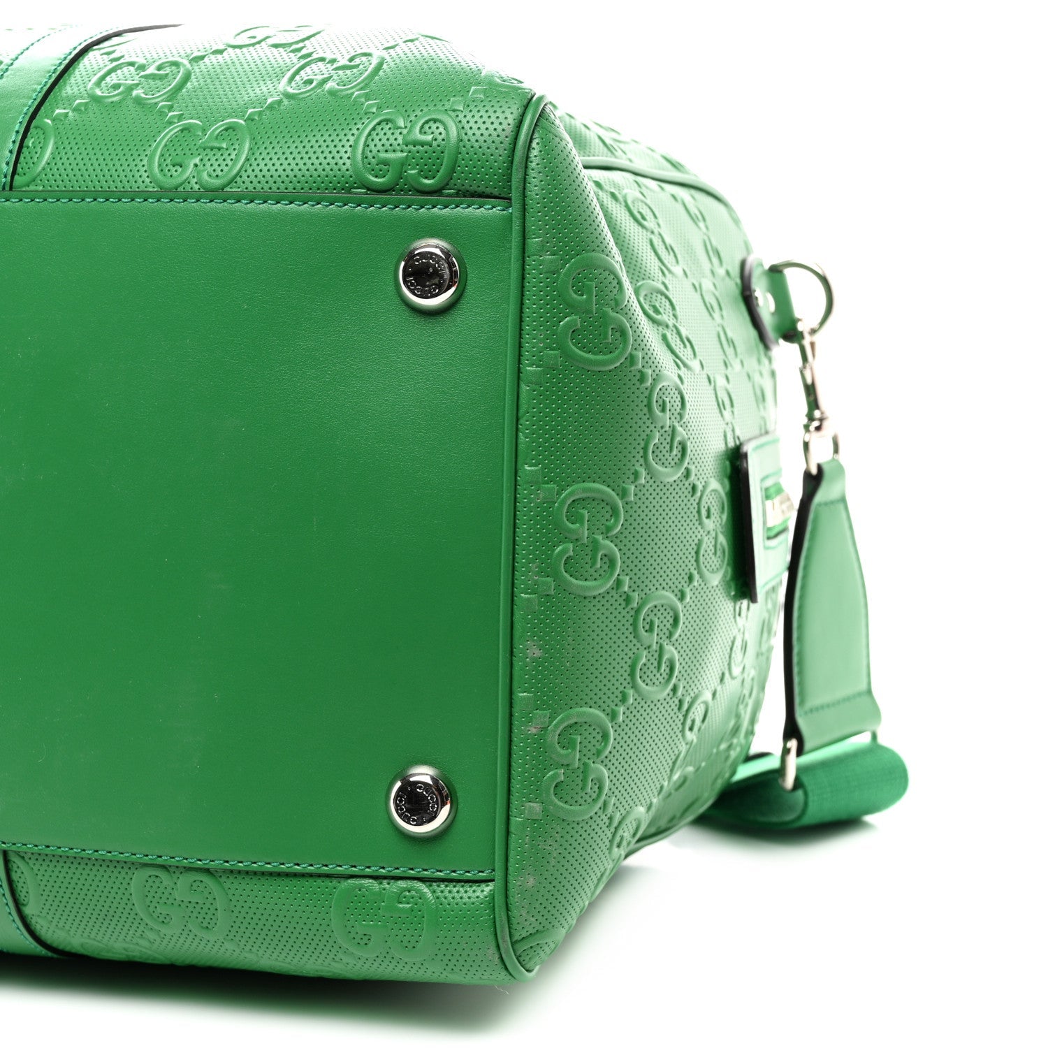 Calfskin GG Tennis Embossed Duffle Bag New Shamarock