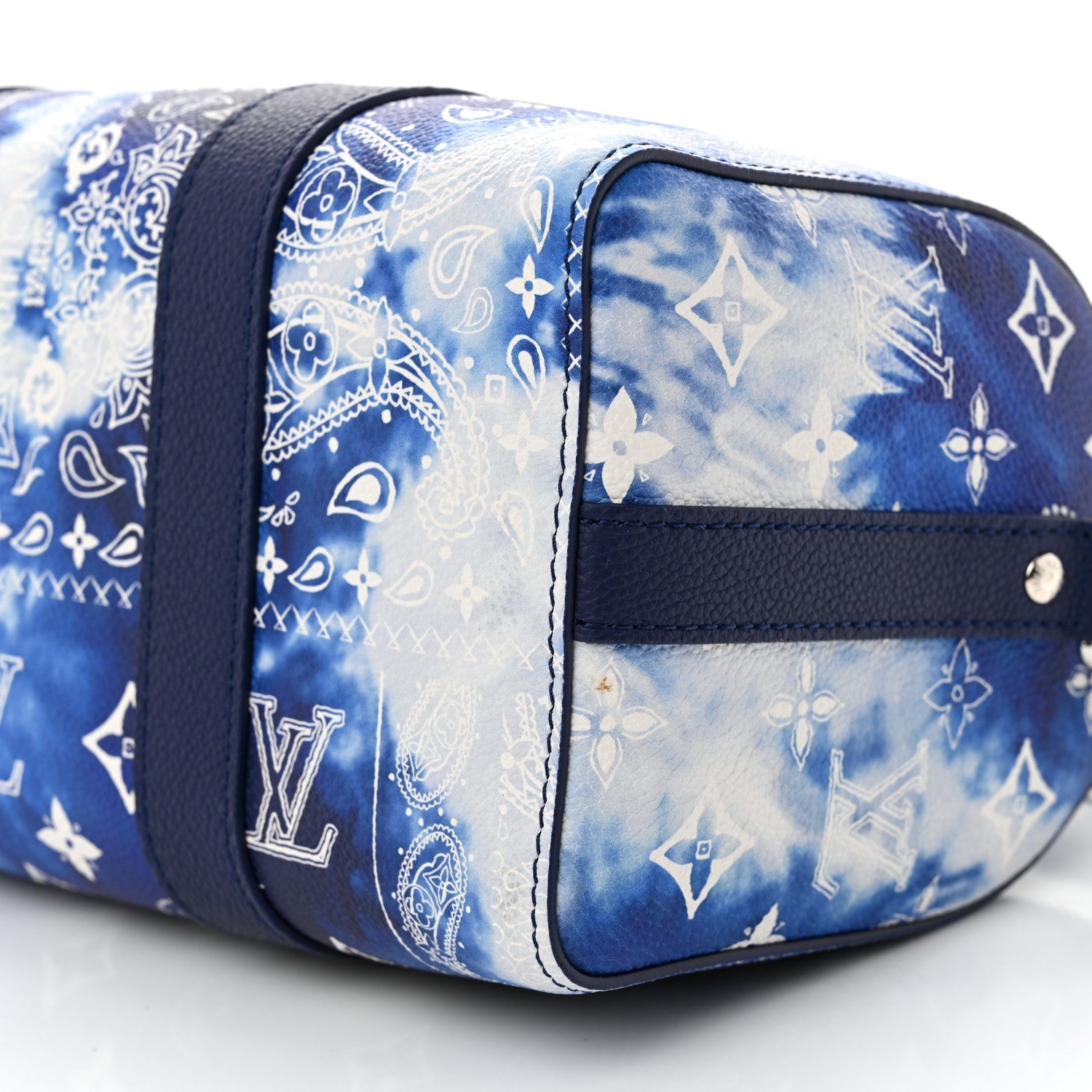 Cowhide Monogram Bandana City Keepall Blue