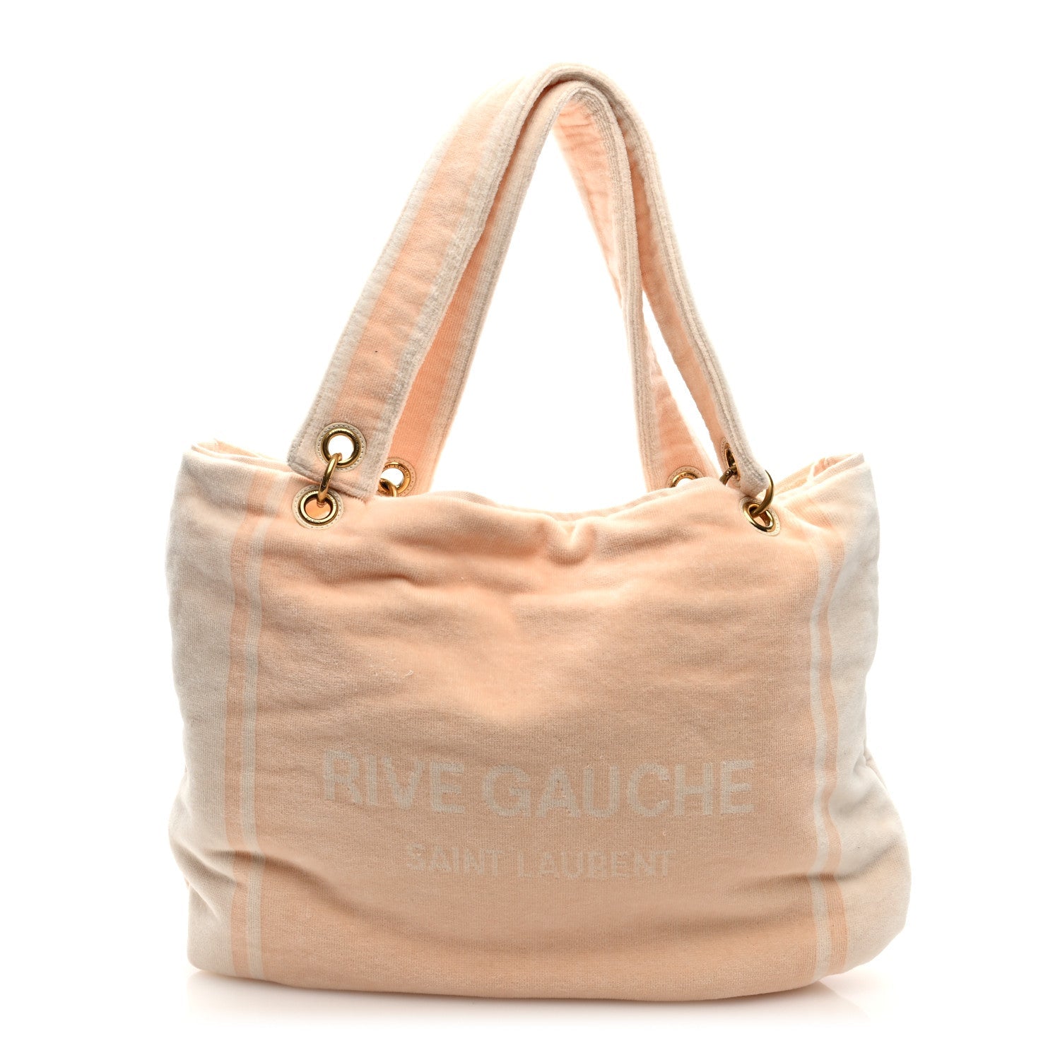 Terrycloth Rive Gauche Towel Tote Beige