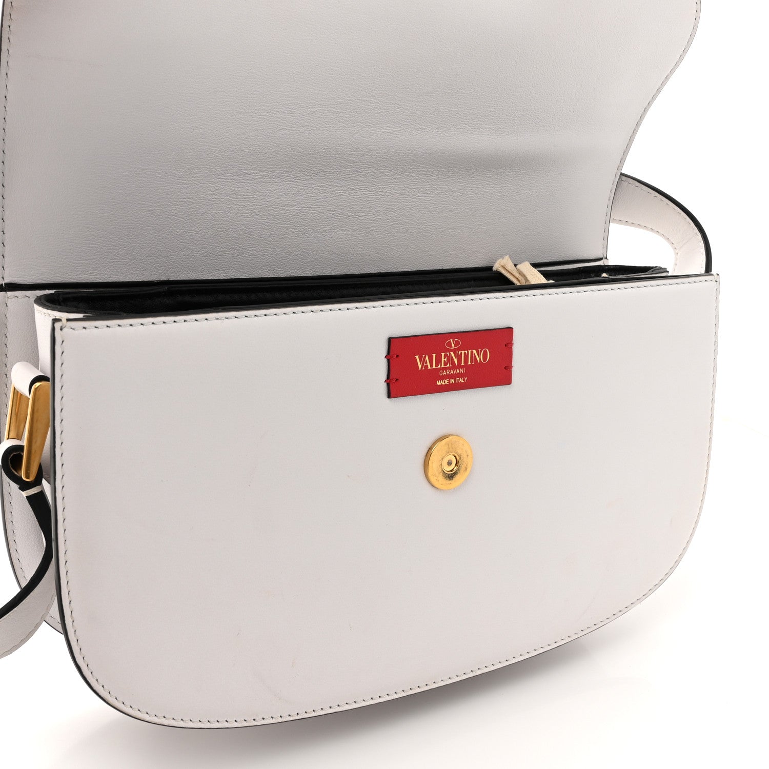 Smooth Calfskin Supervee Shoulder Bag Optic White