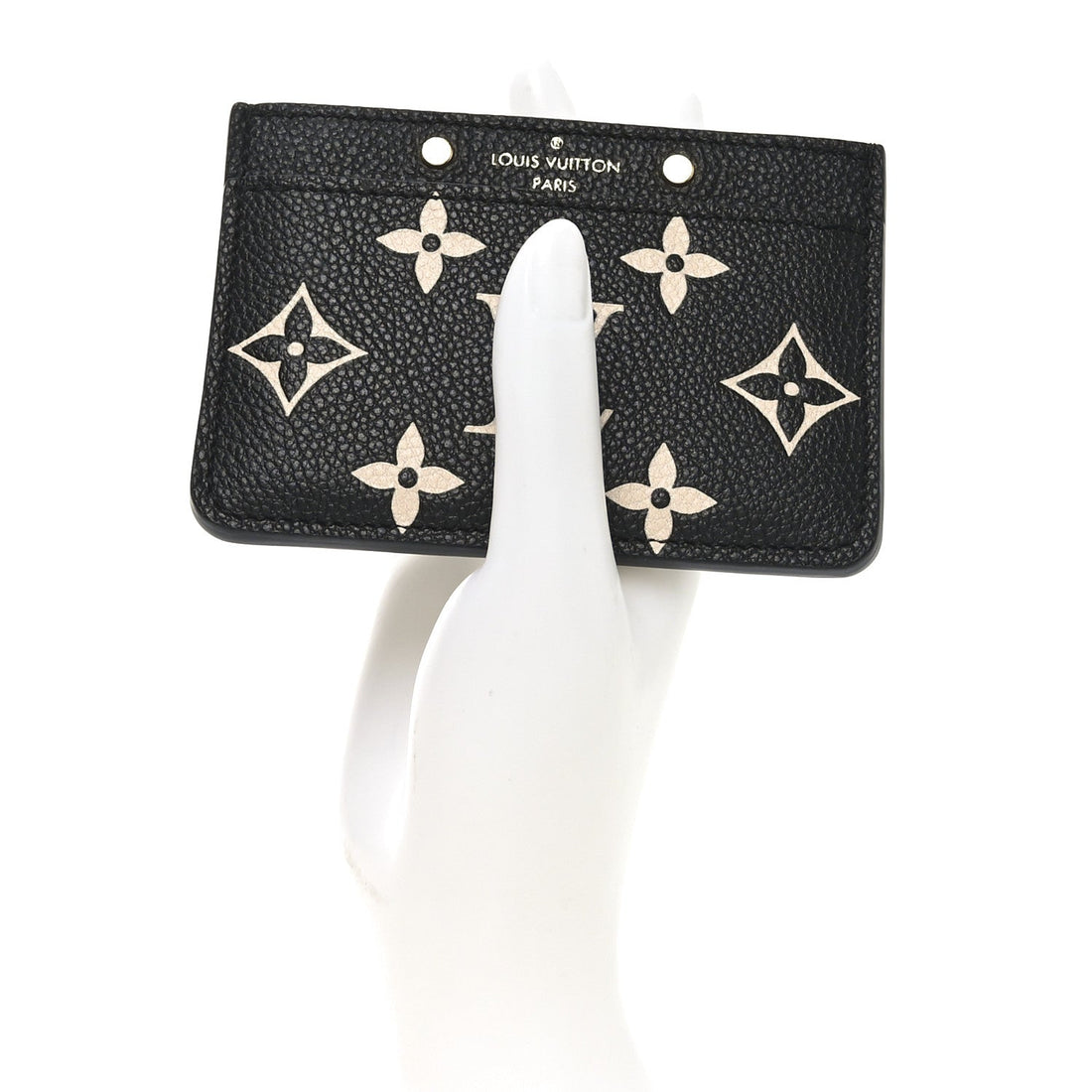 Empreinte Card Holder Black Beige