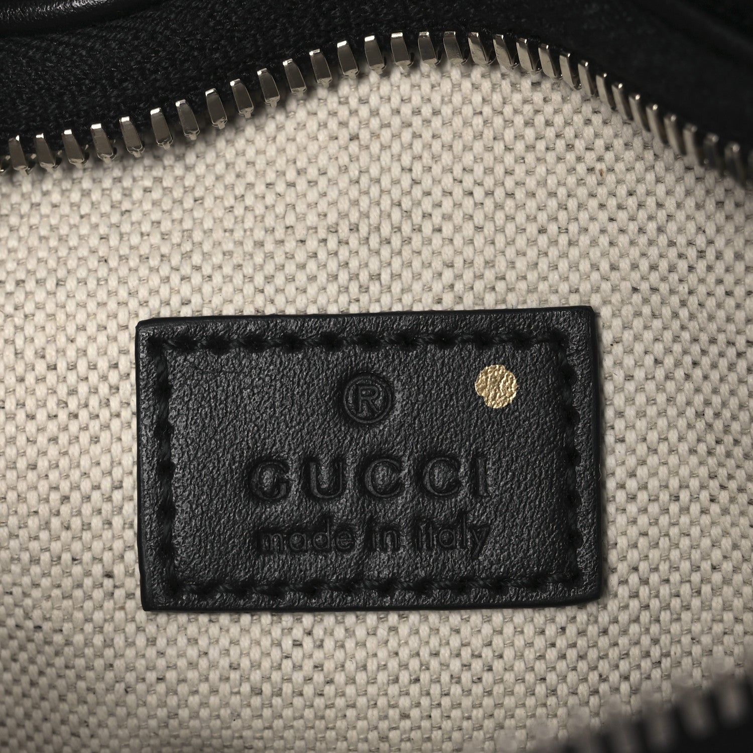 Calfskin GG Tennis Embossed Belt Bag Black