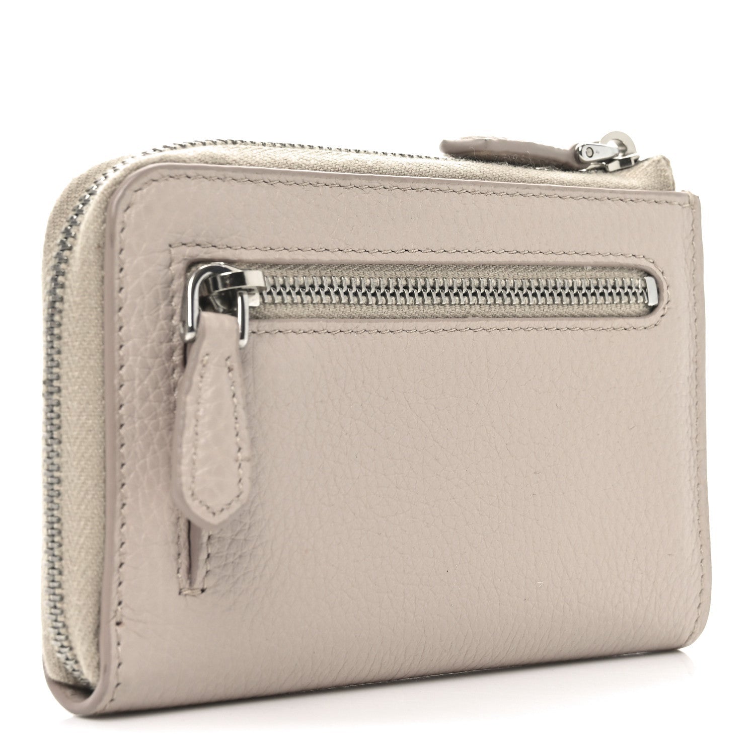 Vitello Daino Stitch Triangle Zip Around Keychain Cammeo