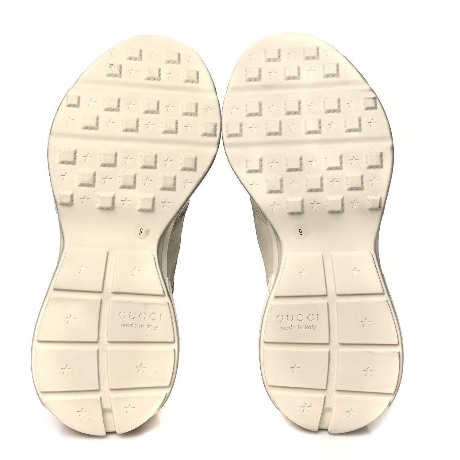 Soft Calfskin Mens Rhyton Sneakers 9 Ivory