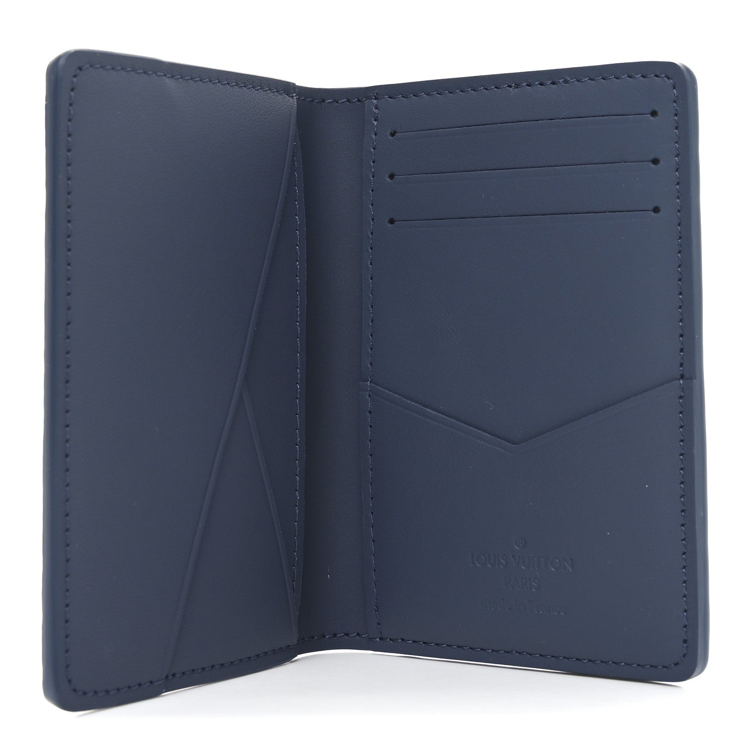 Calfskin Monogram Shadow Pocket Organizer Blue
