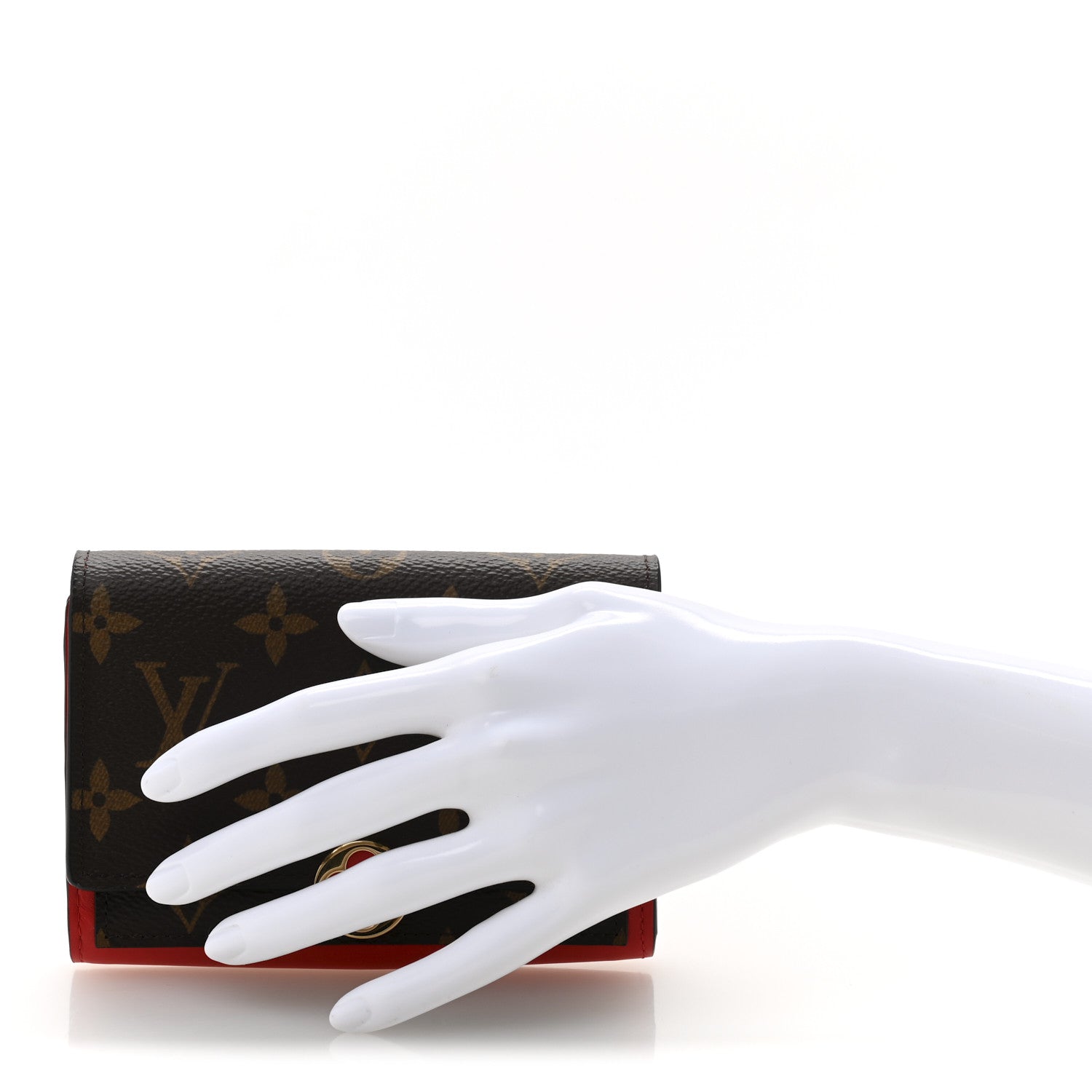 Monogram Flore Compact Wallet Coquelicot