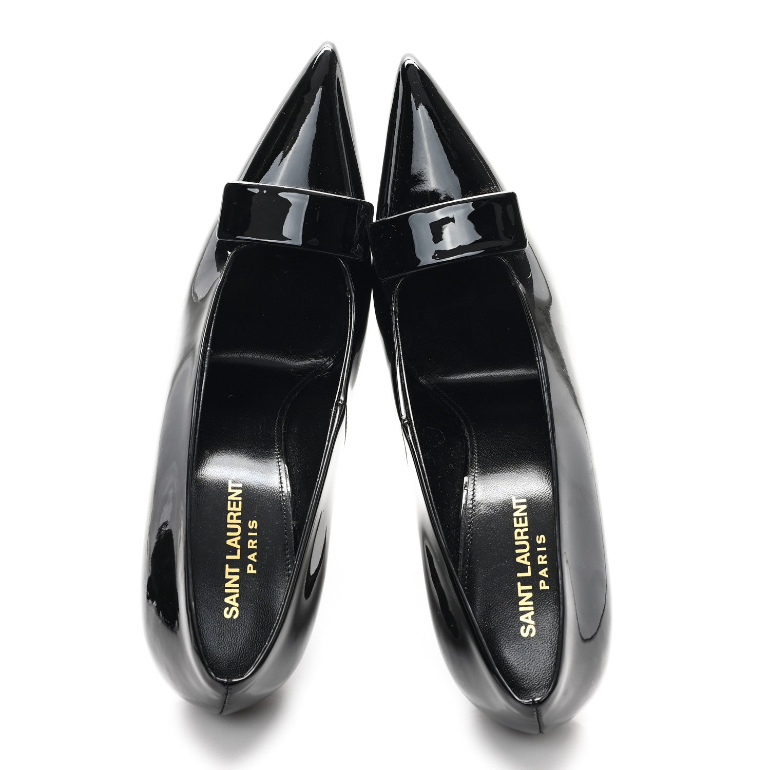 Patent Calfskin Kayla 110 Pumps 39 Black
