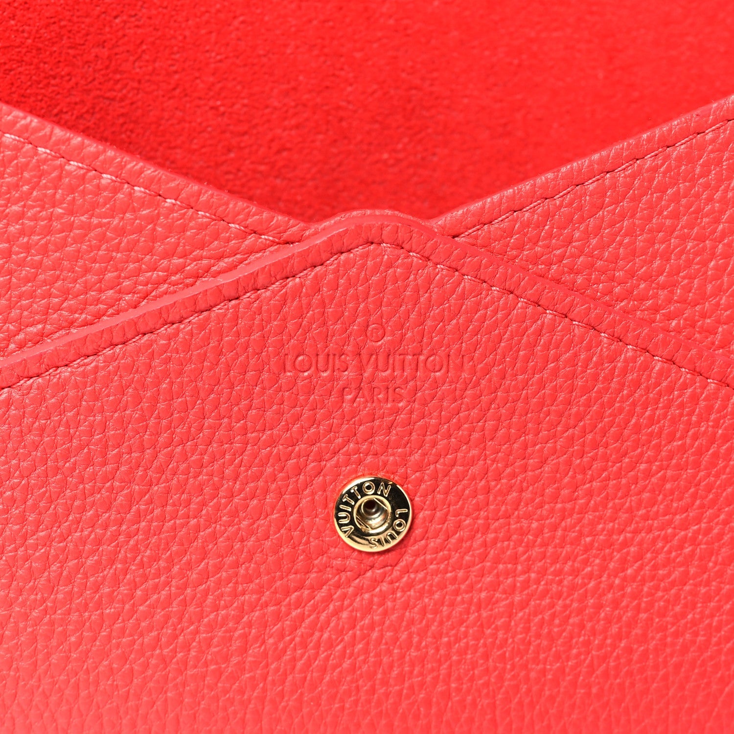 Calfskin Envelope Pouch Red