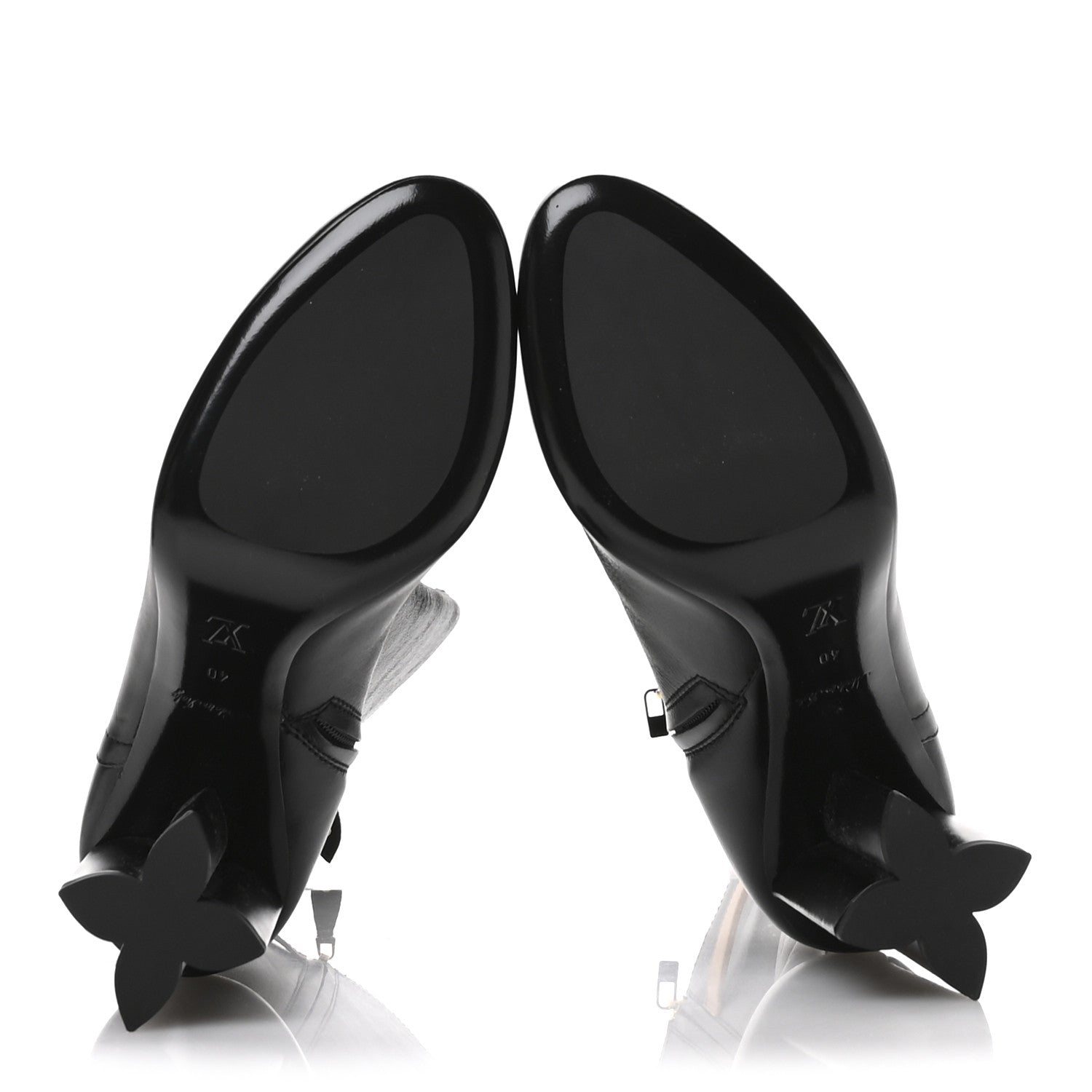 Calfskin Silhouette High Boots 40 Black