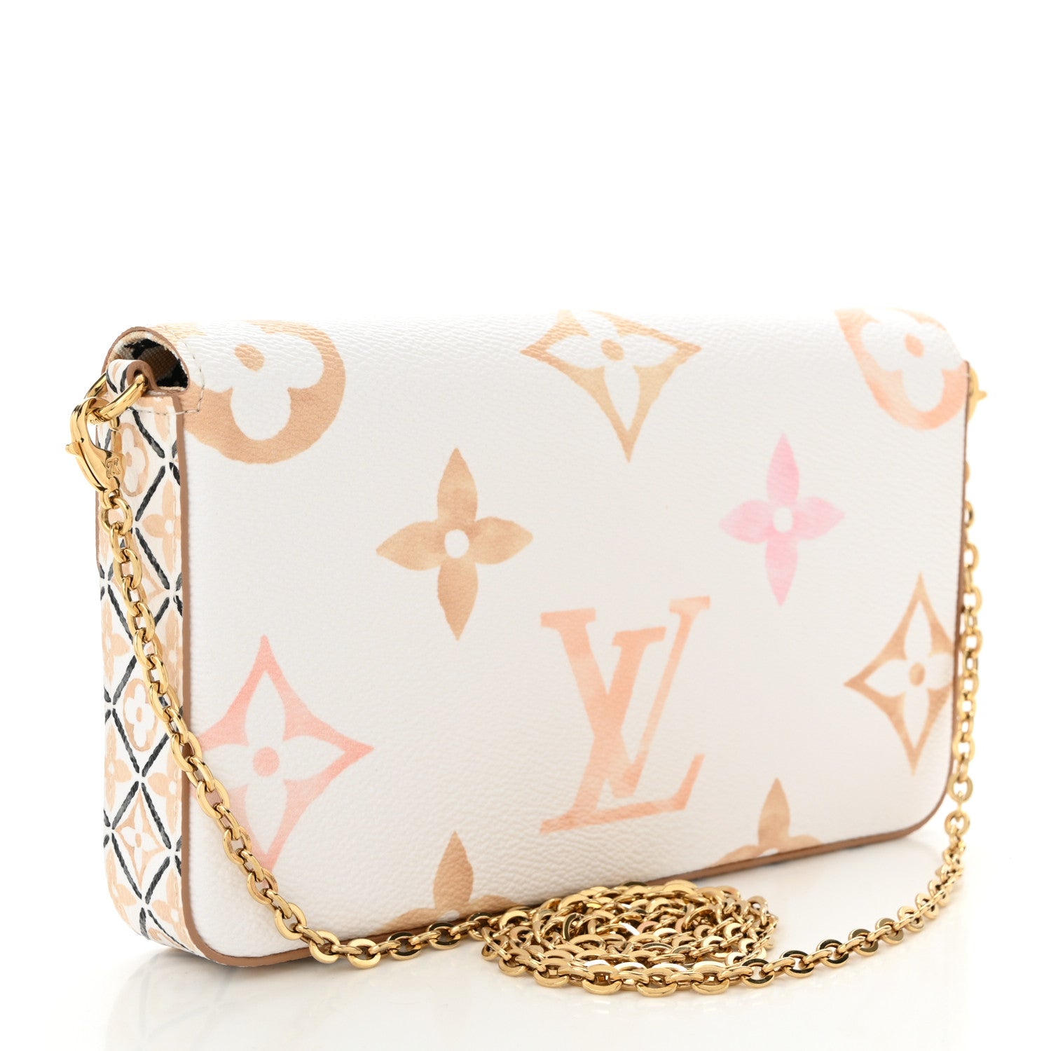 Monogram Giant By The Pool 2.0 Felicie Pochette Chain Wallet Beige