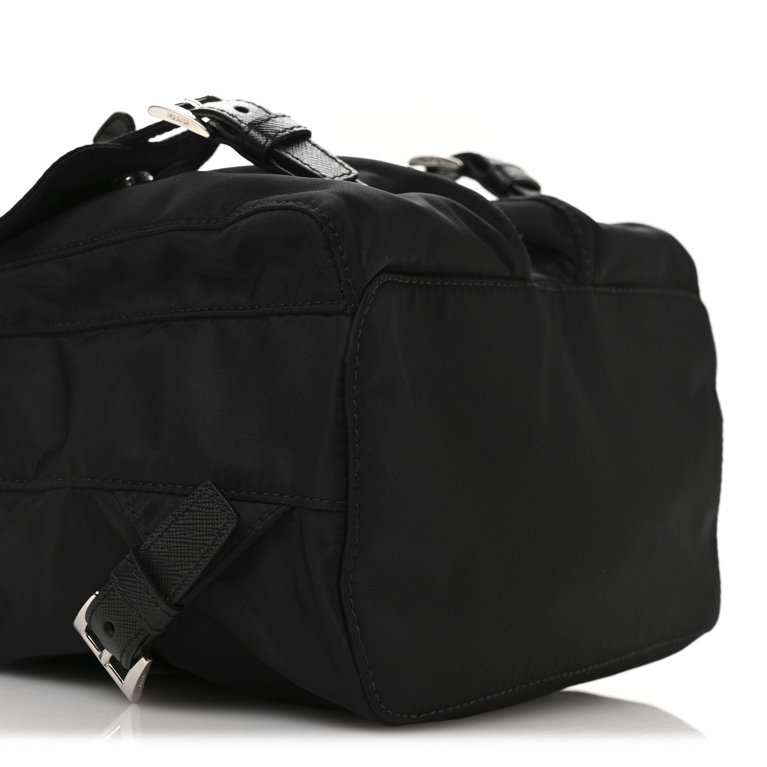 Tessuto Nylon Saffiano Small Backpack Black