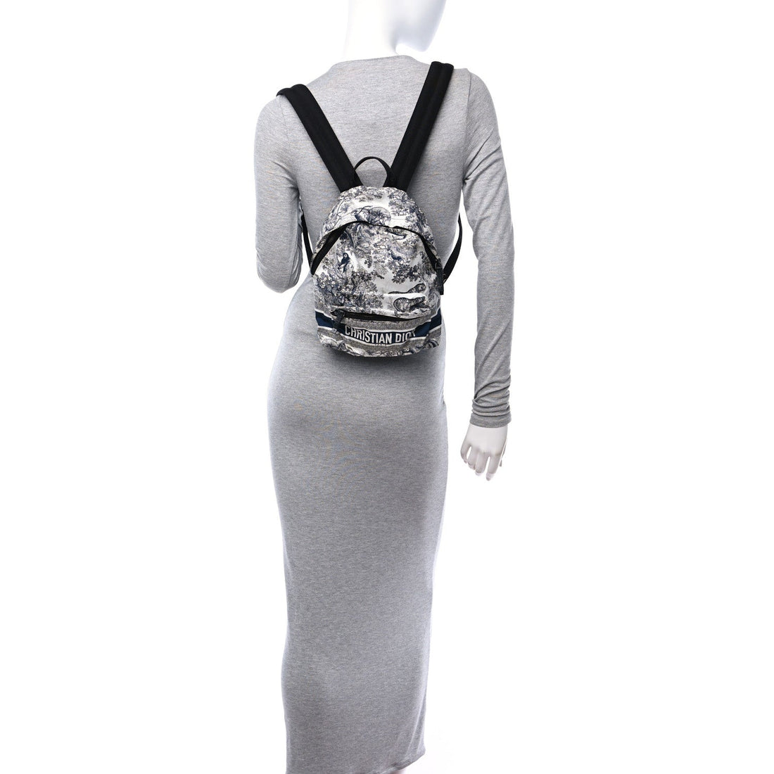 Nylon Technical Fabric Toile De Jouy Small Diortravel Backpack Blue