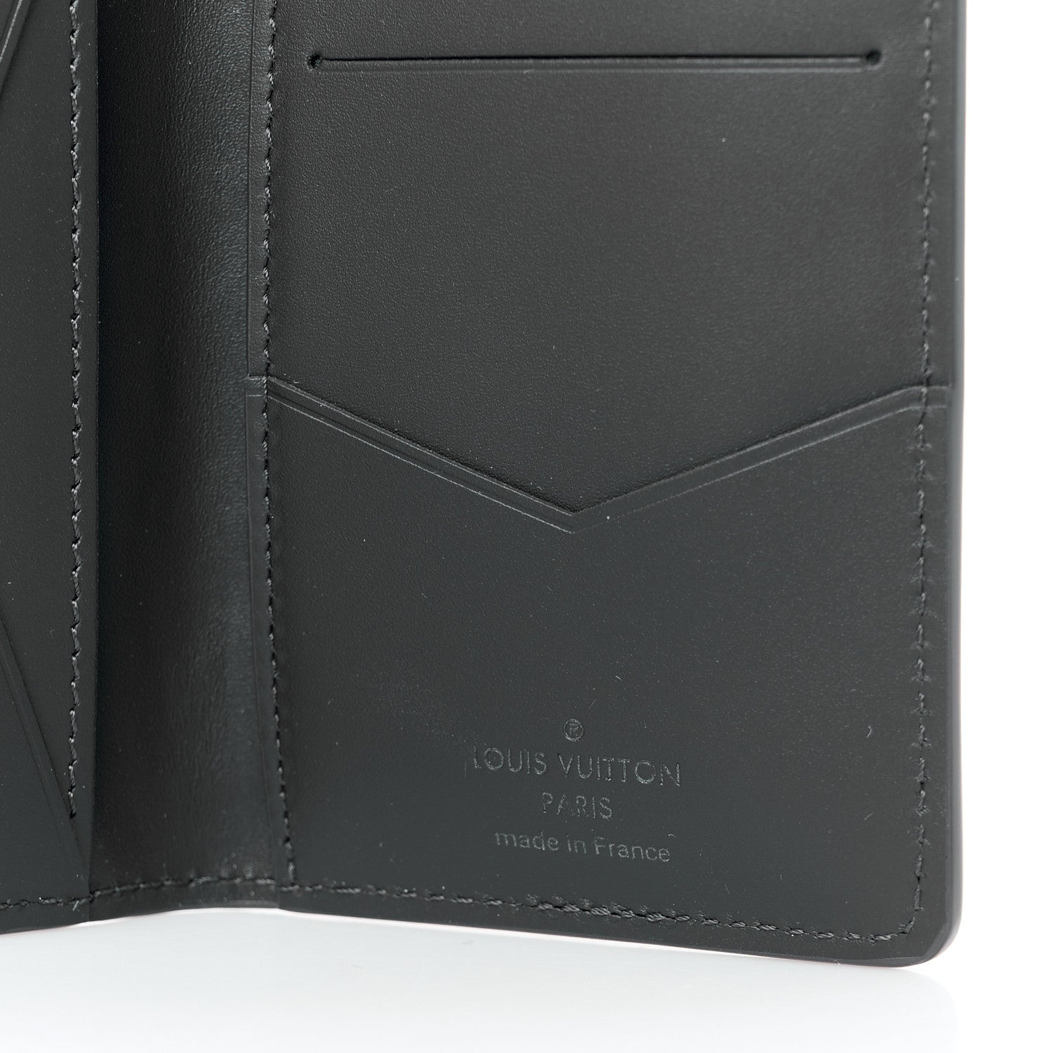 Grained Calfskin Aerogram Pocket Organizer Navy Blue