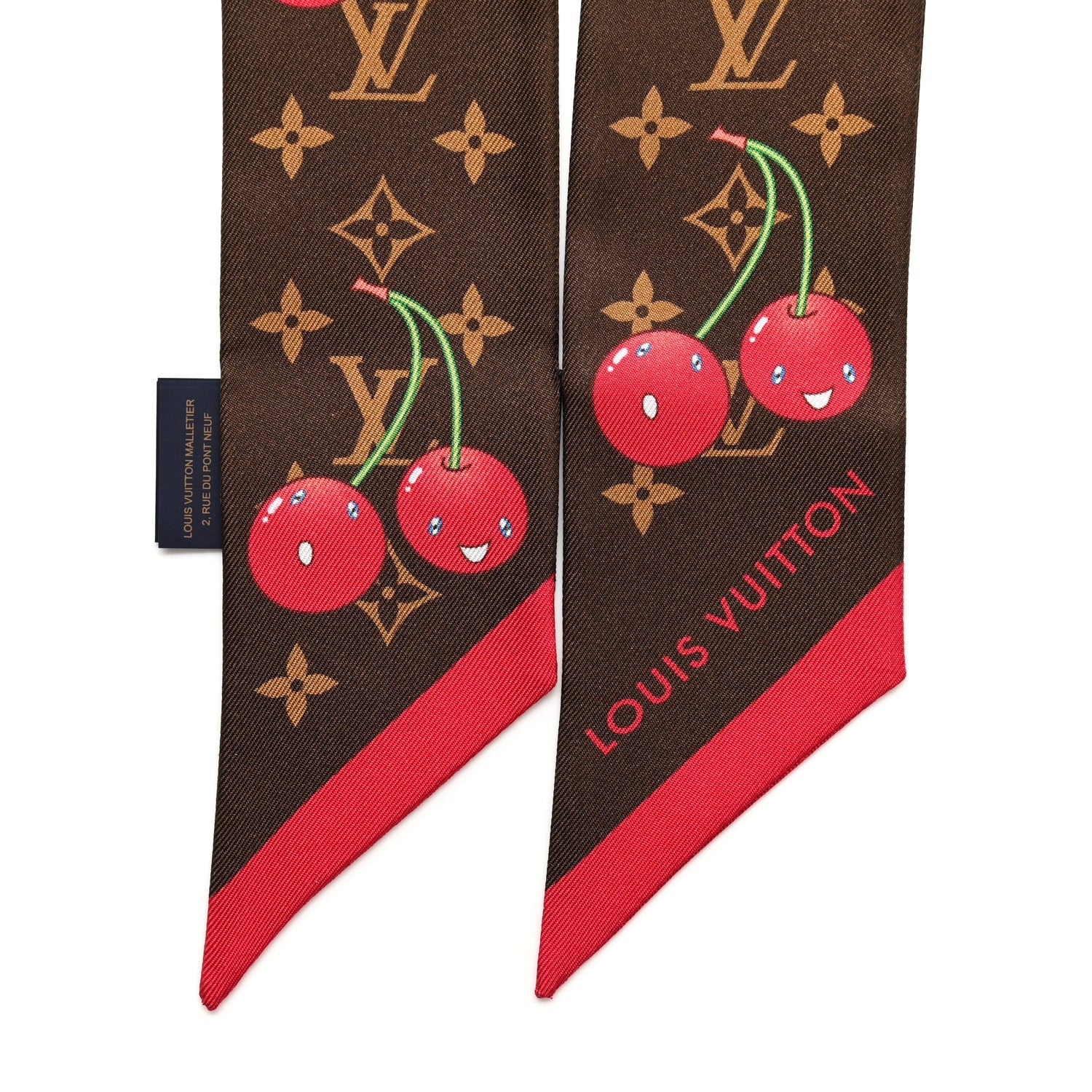 LV X TM Silk Monogram Cerises Bandeau Brown