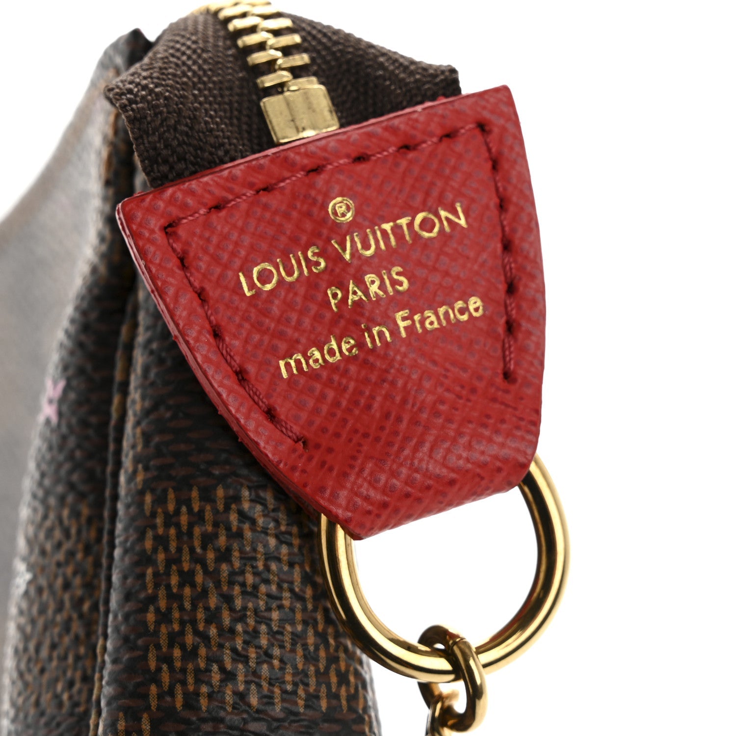 Damier Ebene 2019 Christmas Animation Mini Pochette Accessories Red