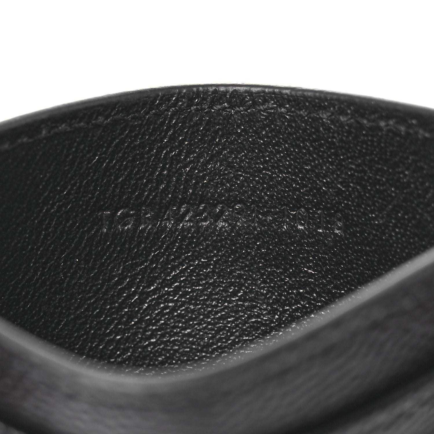 Grain De Poudre Matelasse Chevron Monochrome Monogram Credit Card Case Black